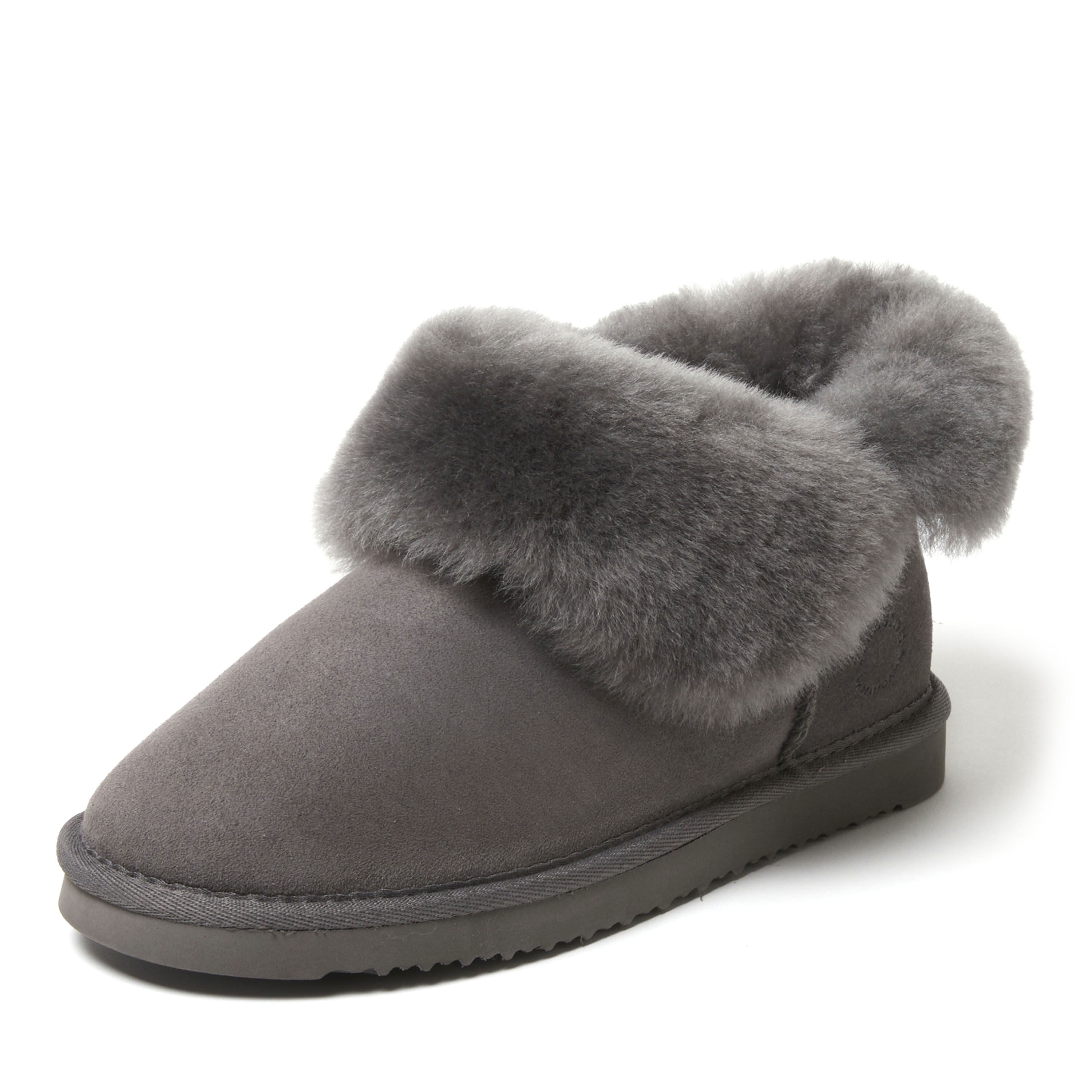 Women's Fireside by Dearfoams Perth Genuine Shearling Foldover Boot Slipper