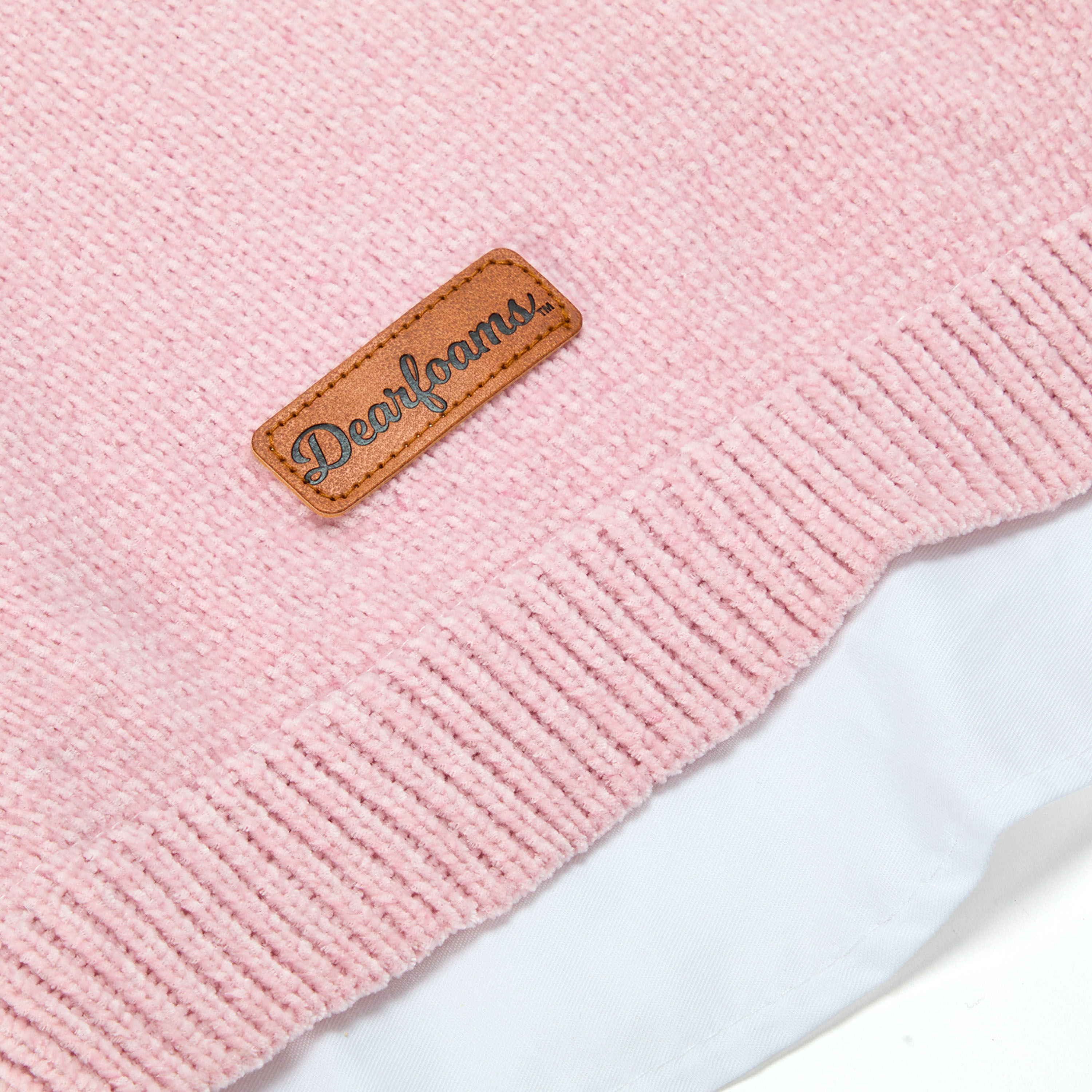 Pink Chenille and Chambray Dog Jacket