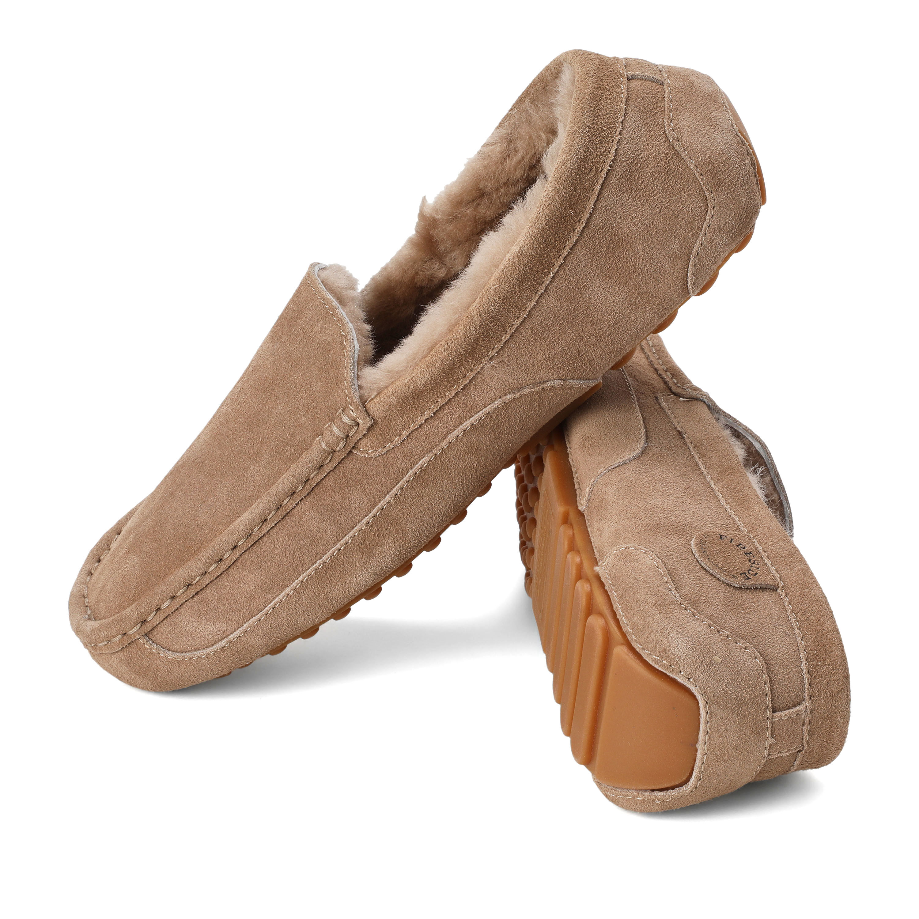 Men's Fireside by Dearfoams Melbourne Genuine Shearling Moccasin Slipper