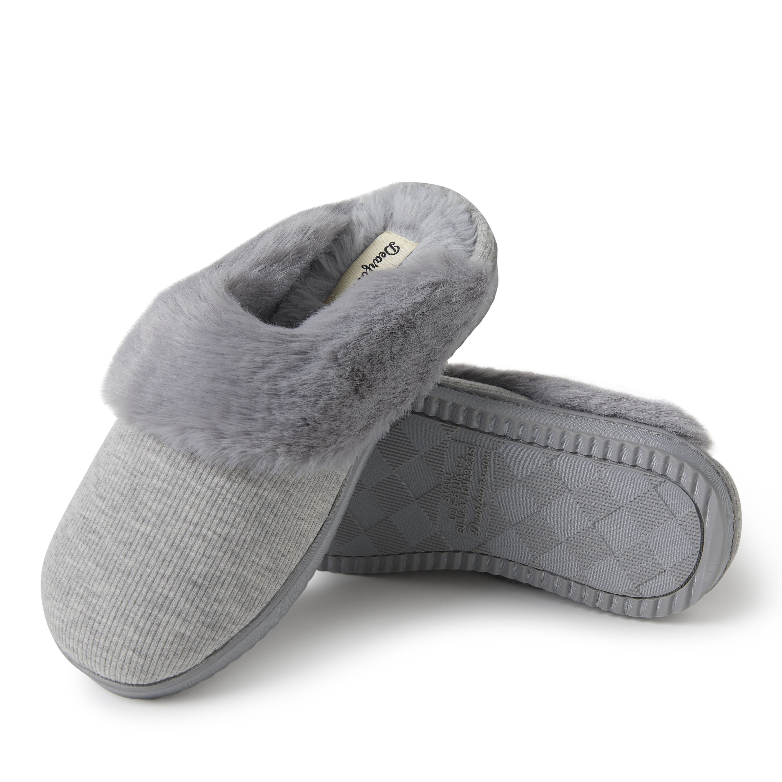 Women's knit best sale scuff slipper mule