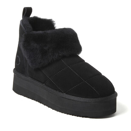 Women's Bayswater Genuine Shearling Quilted Platform Bootie