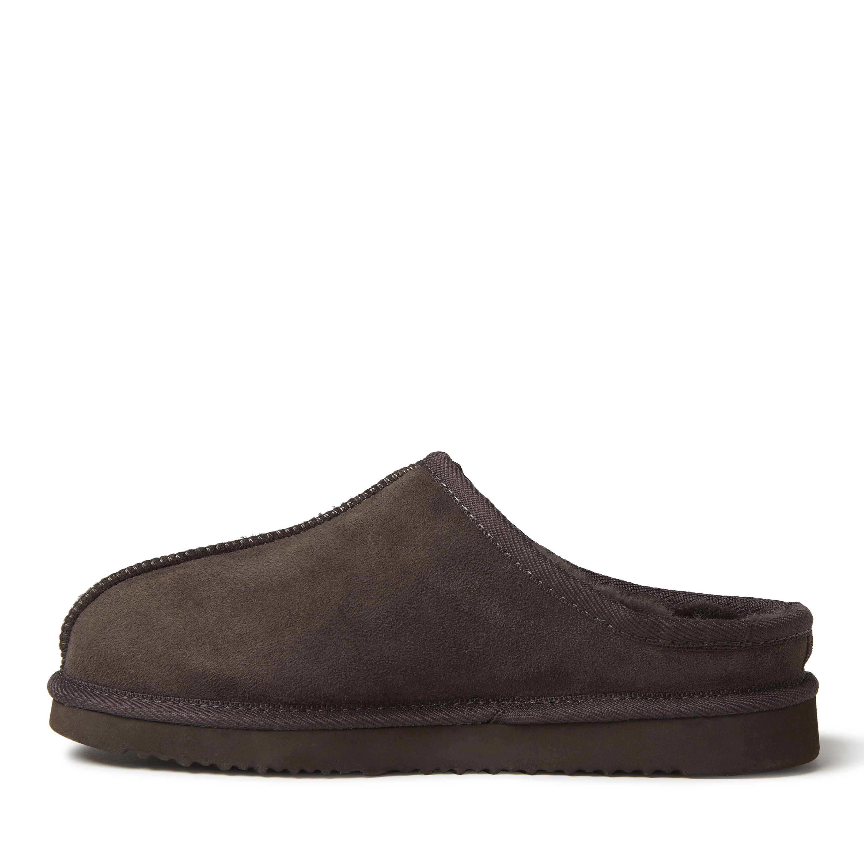Men's Fireside by Dearfoams Grafton Genuine Shearling Clog Slipper with Woven Accent