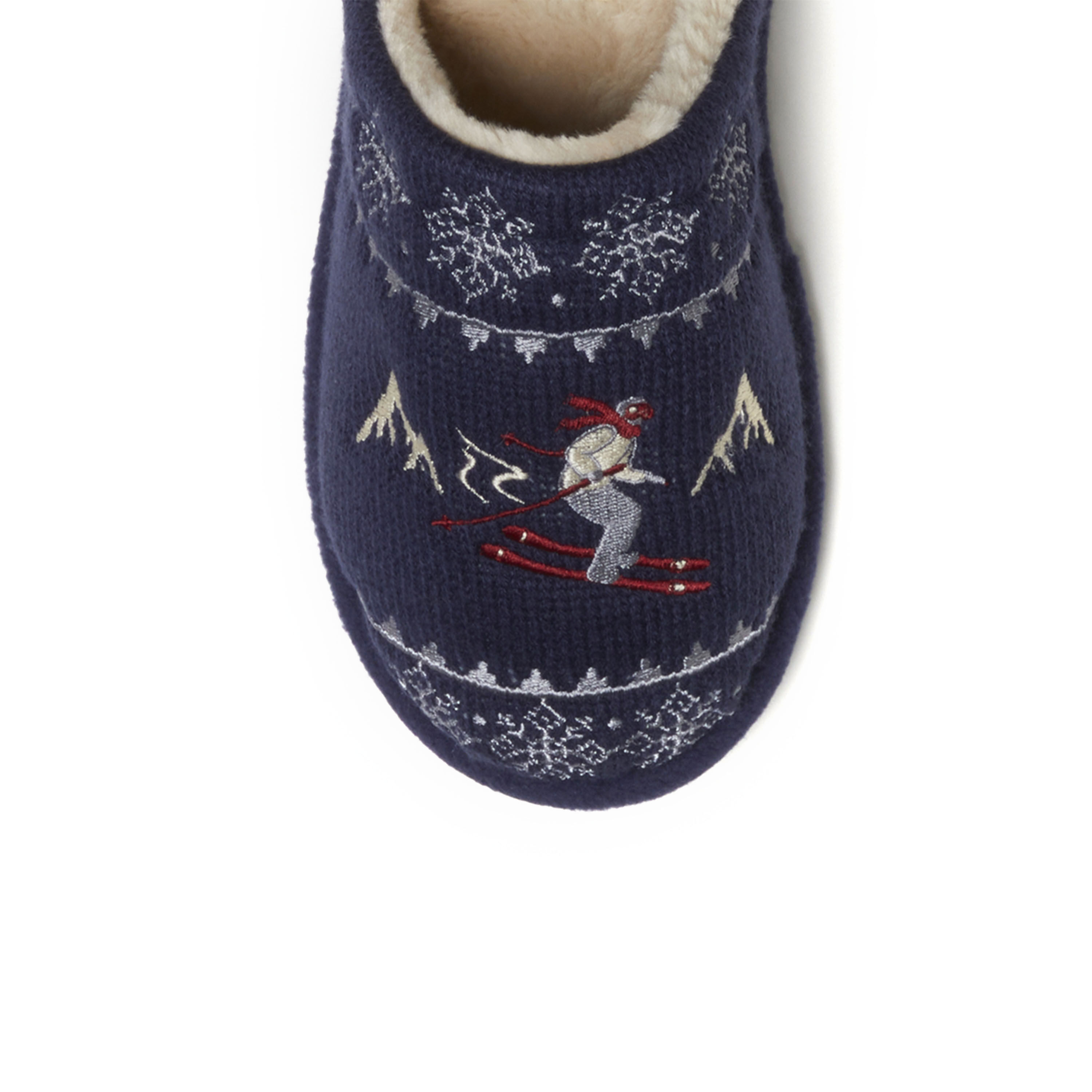 Women's Novelty Knit Scuff With Eyemask
