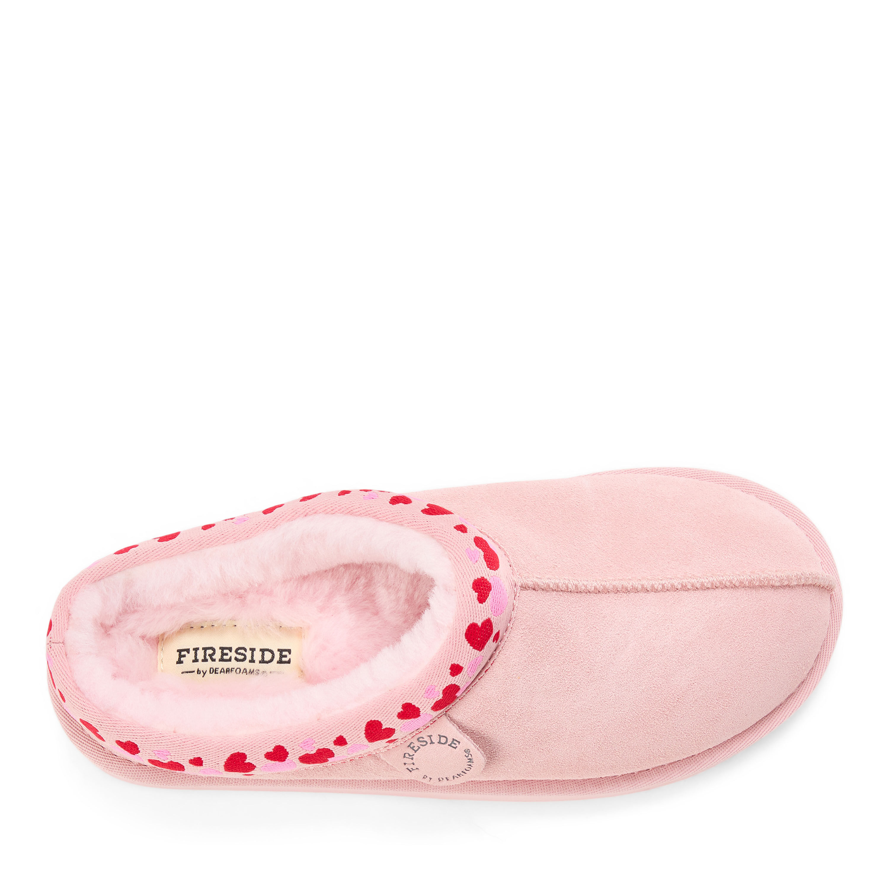Women's Fireside by Dearfoams Greta Genuine Shearling Clog With Taping