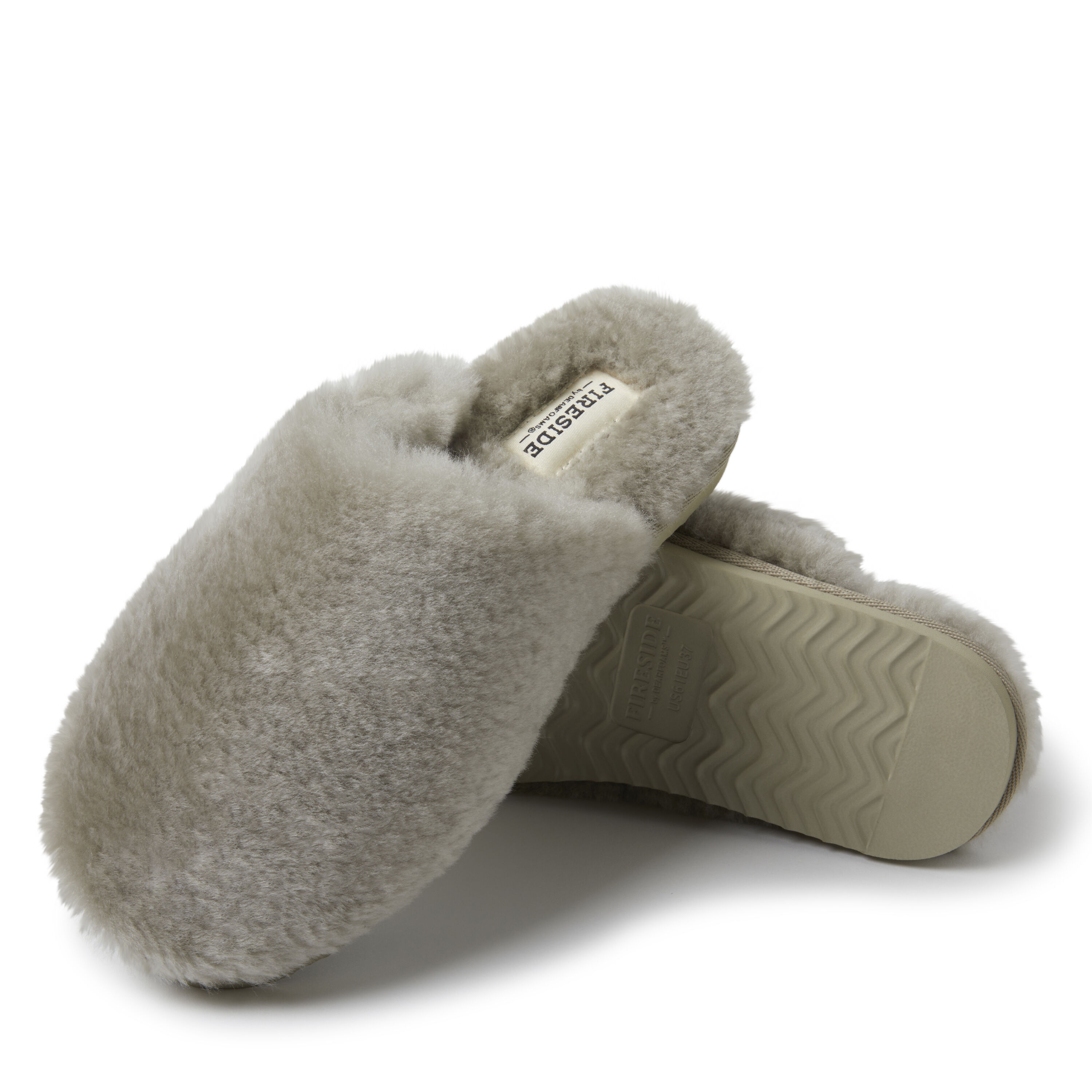 Women's  Fireside By Dearfoams Shelly Beach Genuine Shearling Scuff