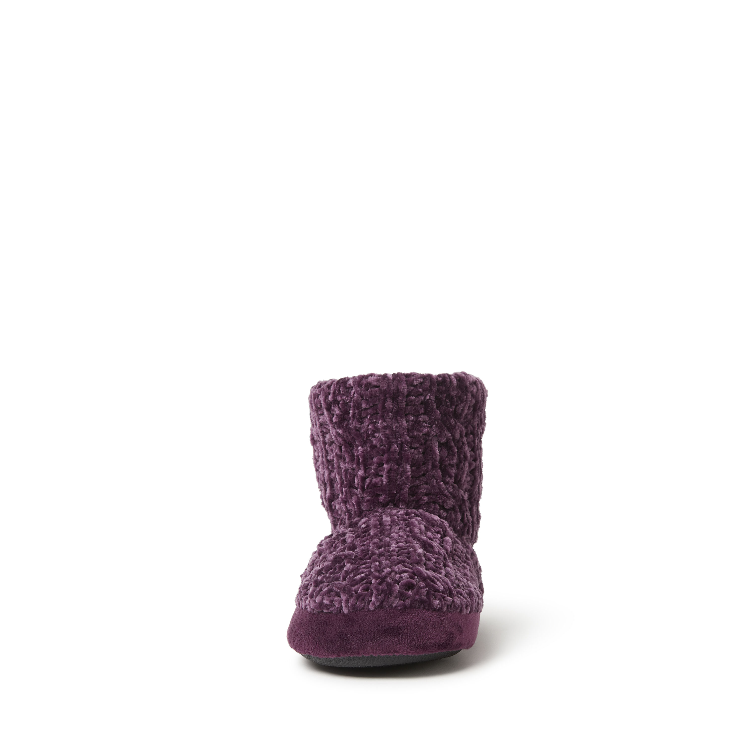 Women's dearfoams leah marled chenille knit bootie slippers sales