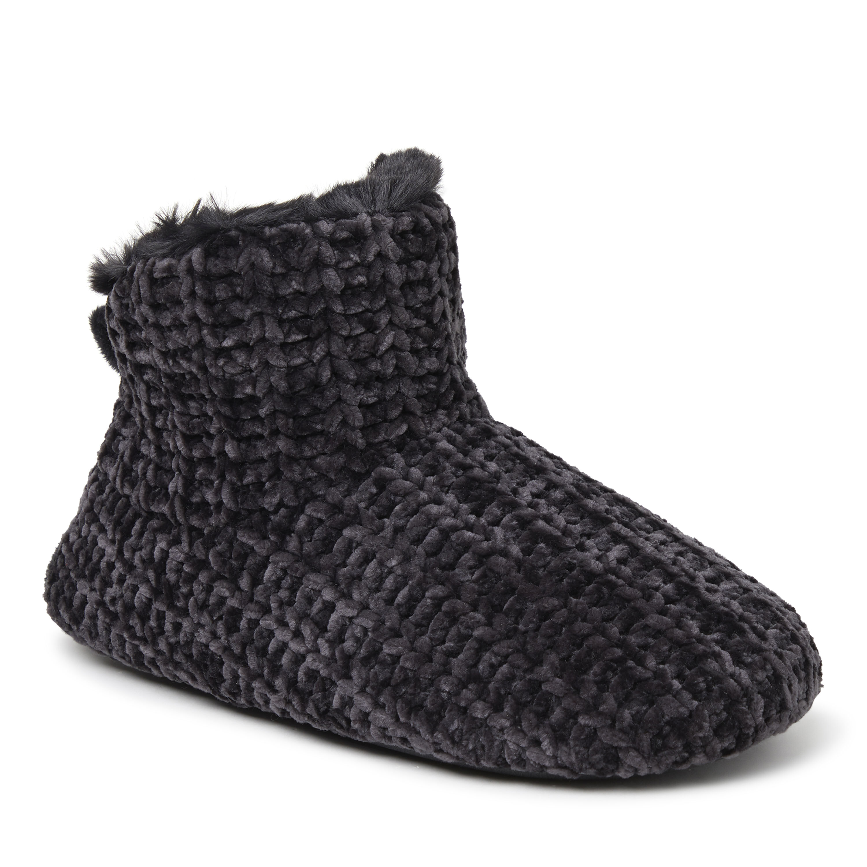 Women's dearfoams chenille knit shop boot slippers