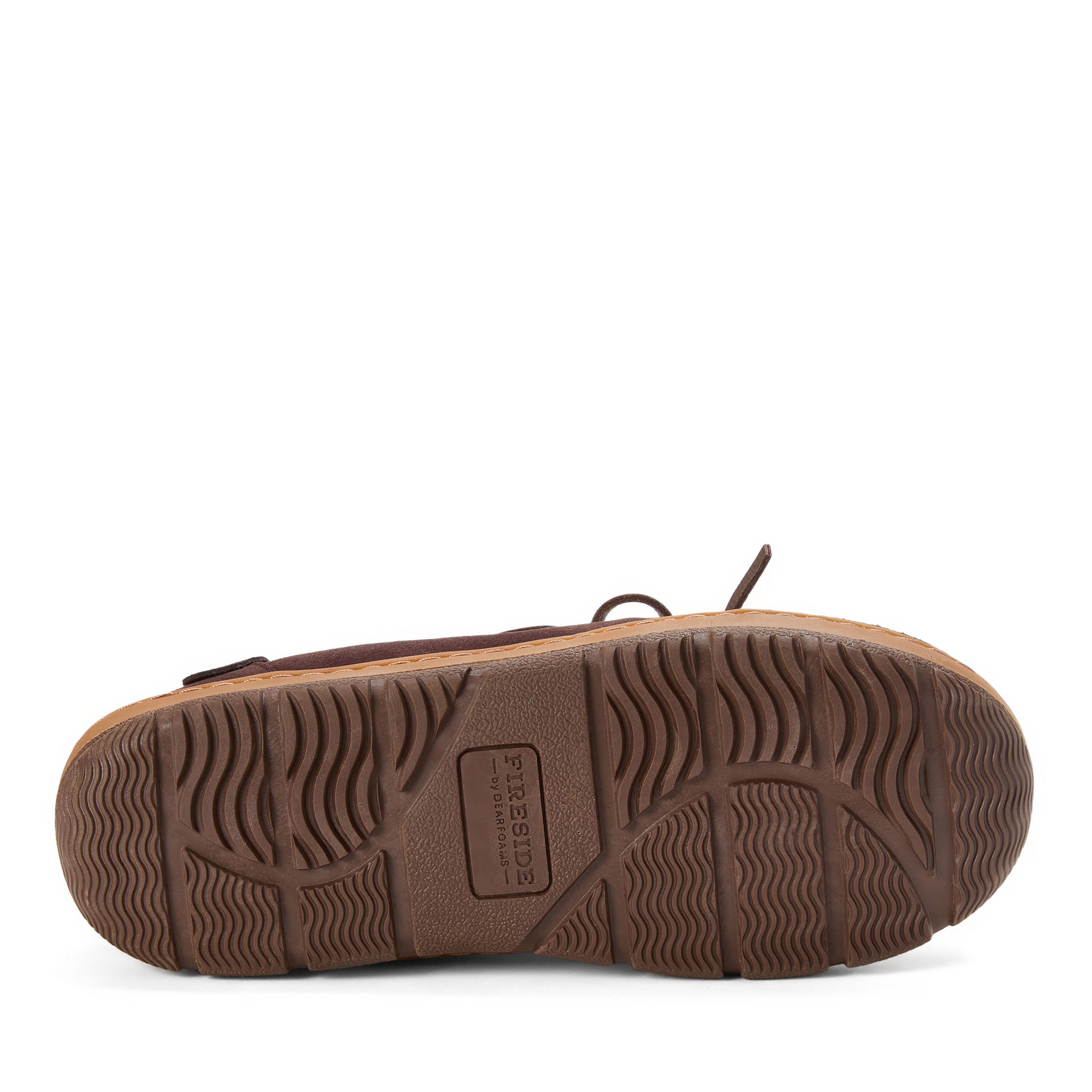 Men's Fireside by Dearfoams Forster Genuine Shearling Moc With Stitching