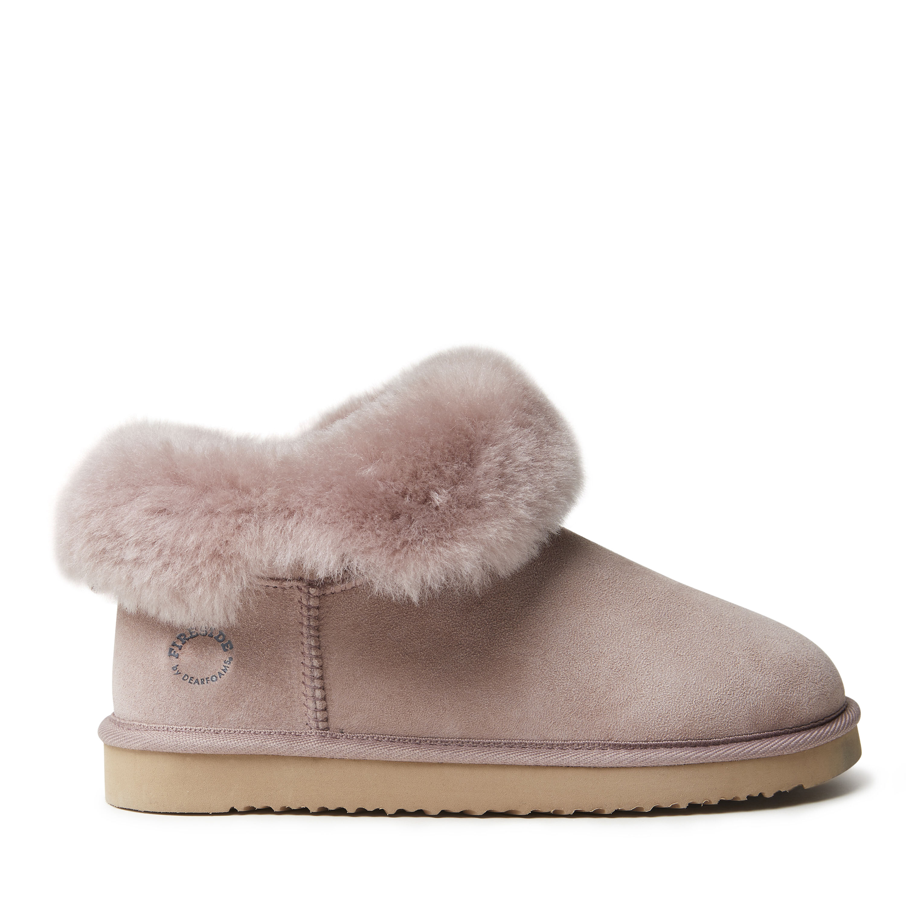 Dearfoams genuine clearance shearling lined boot