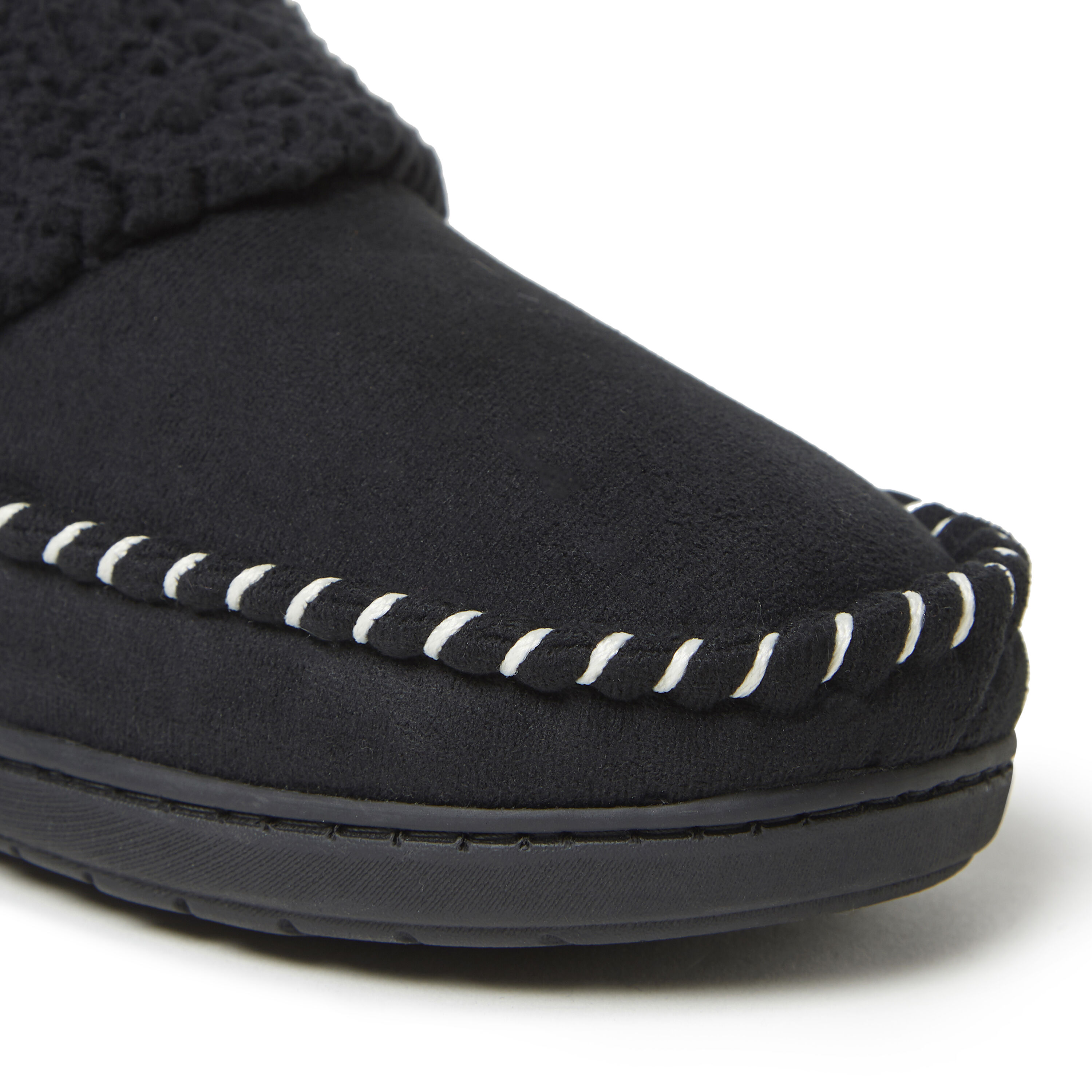 Women s Microsuede Clog Slipper with Whipstitch