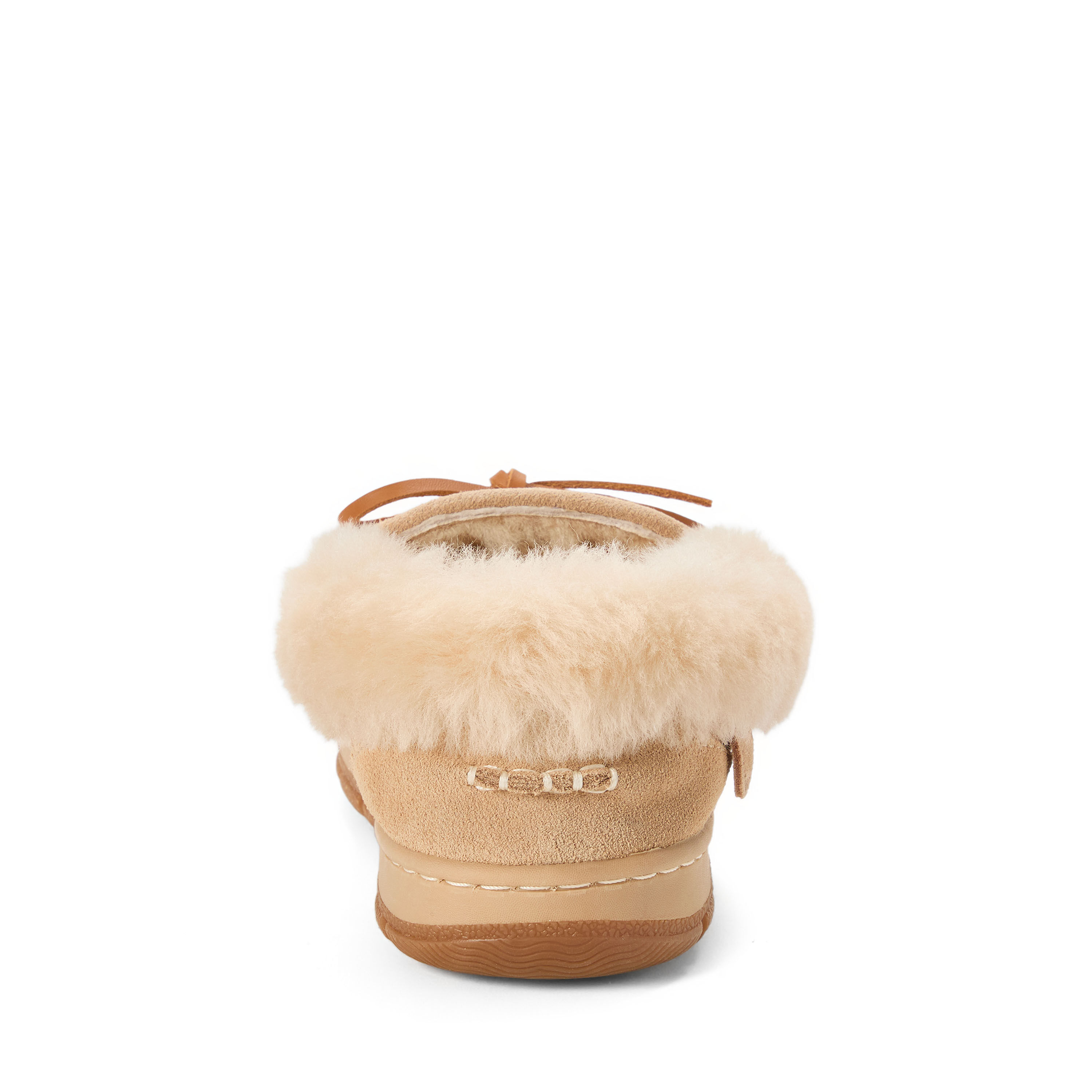 Women's Fireside Gladstone Moccasin Genuine Shearling with Stitching