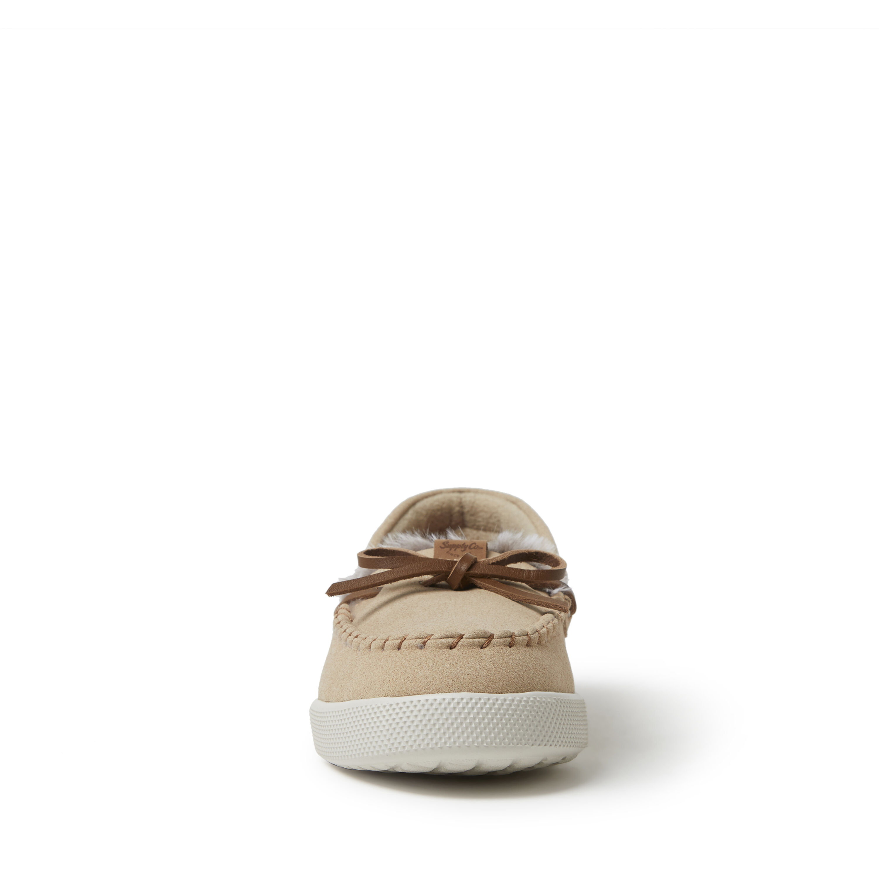 Dearfoams Supply Co. Women's Robin Ultrasuede Moccasin with Tie