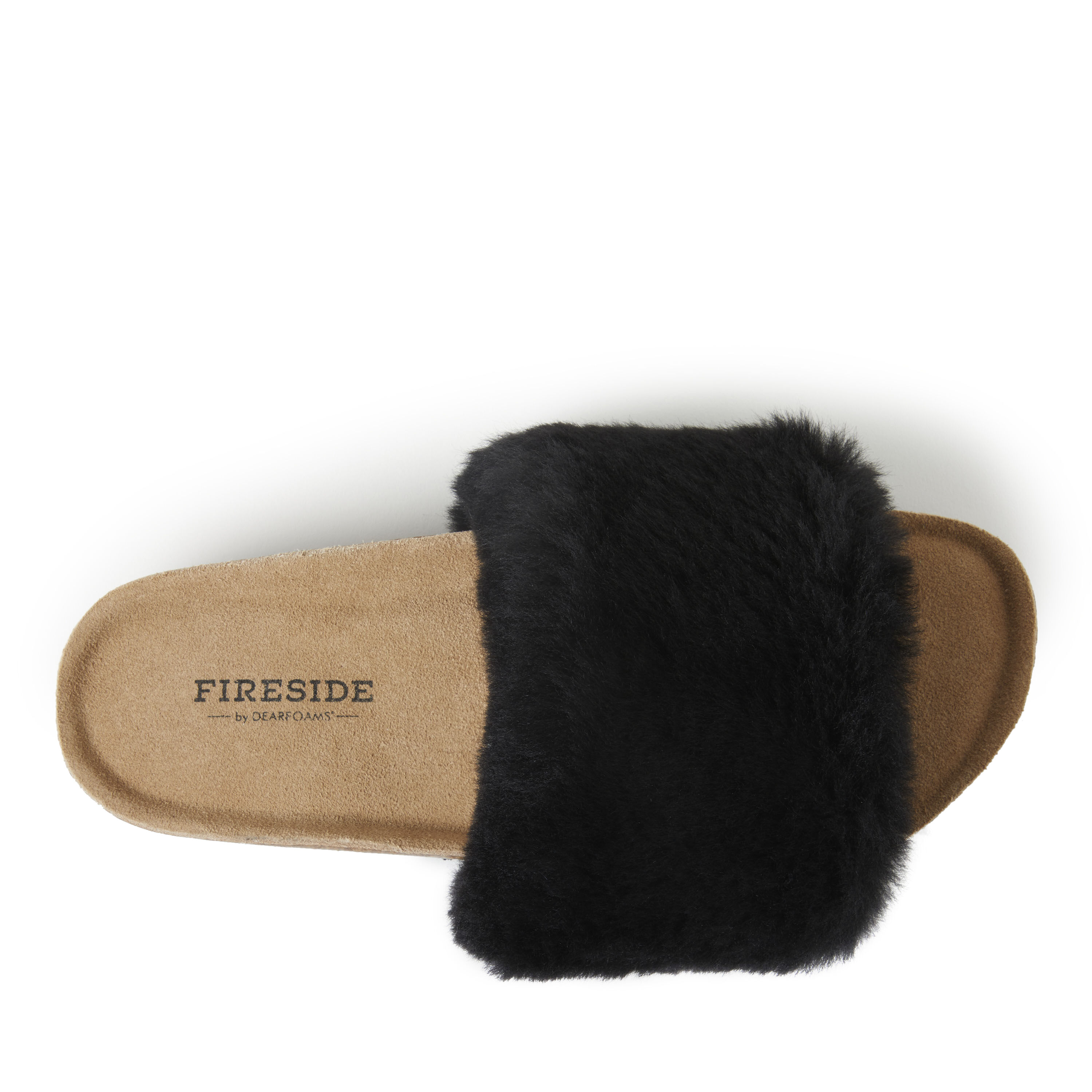 Women's Fireside by Dearfoams Canberra Cork Molded Footbed Shearling Slide