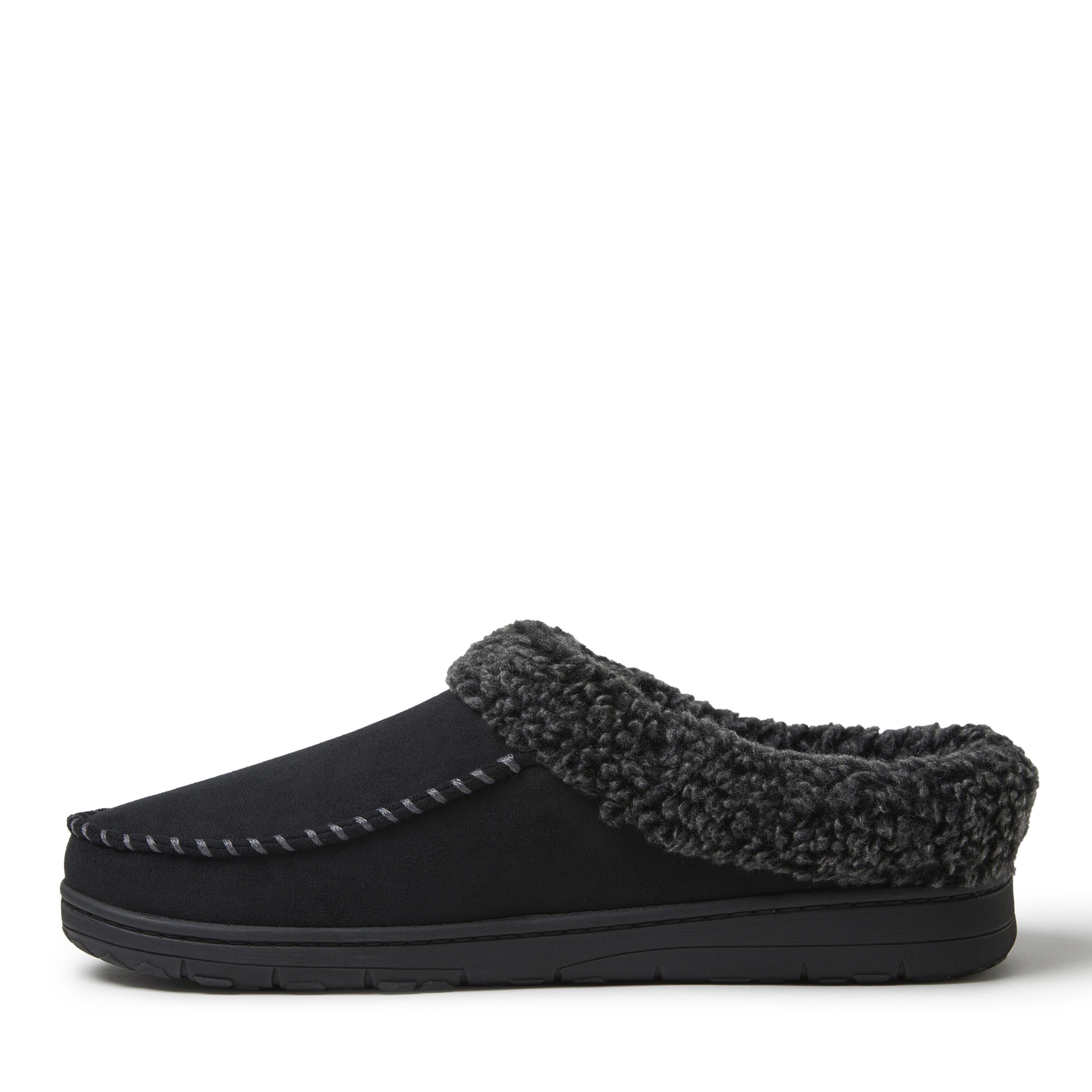 Men's dearfoams microsuede sales whipstitch trim moccasin slippers