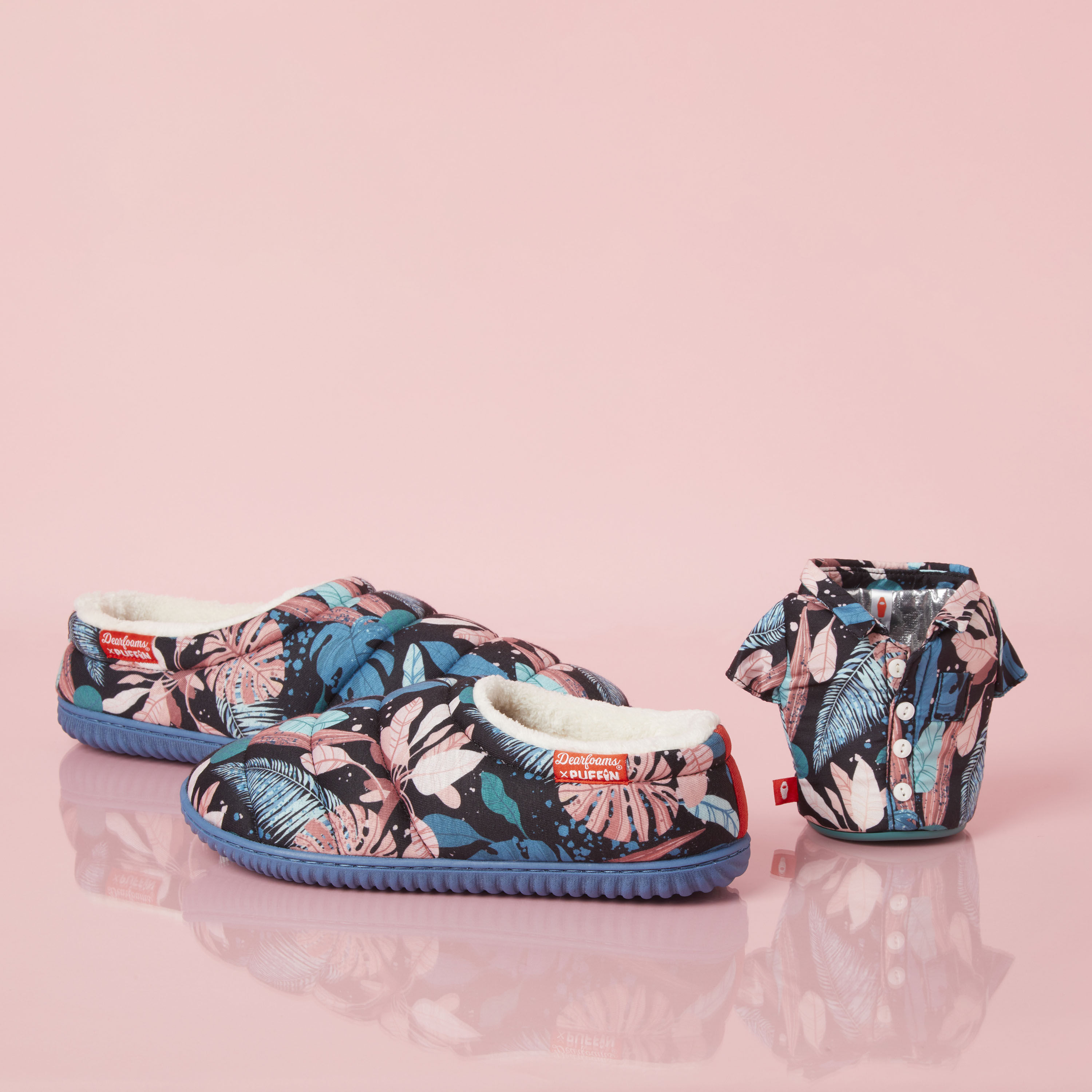 Women's Dearfoams x Puffin Aloha Clog and Drinkwear Bundle