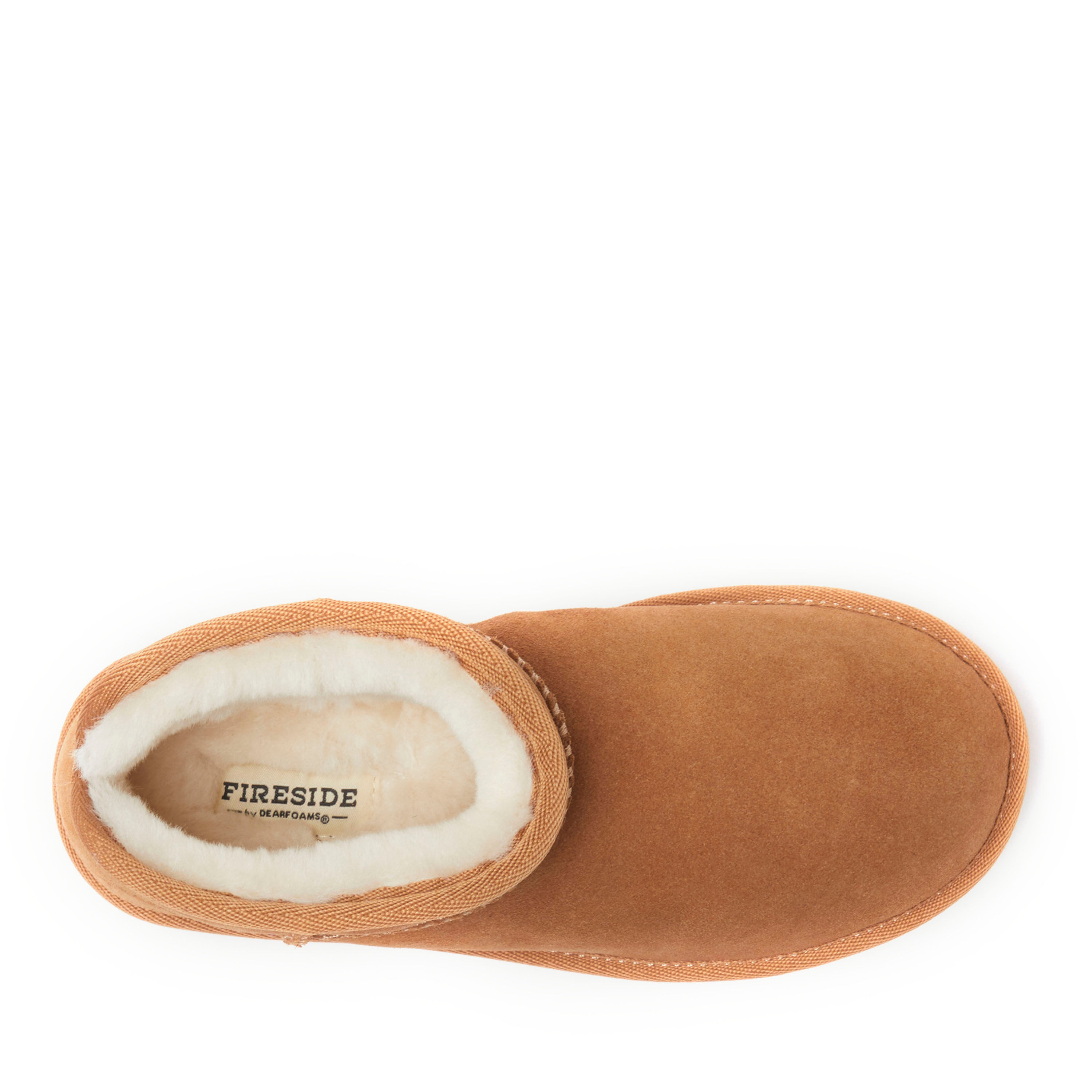 Women's Fireside by Dearfoams Kingston Genuine Shearling Platform Bootie