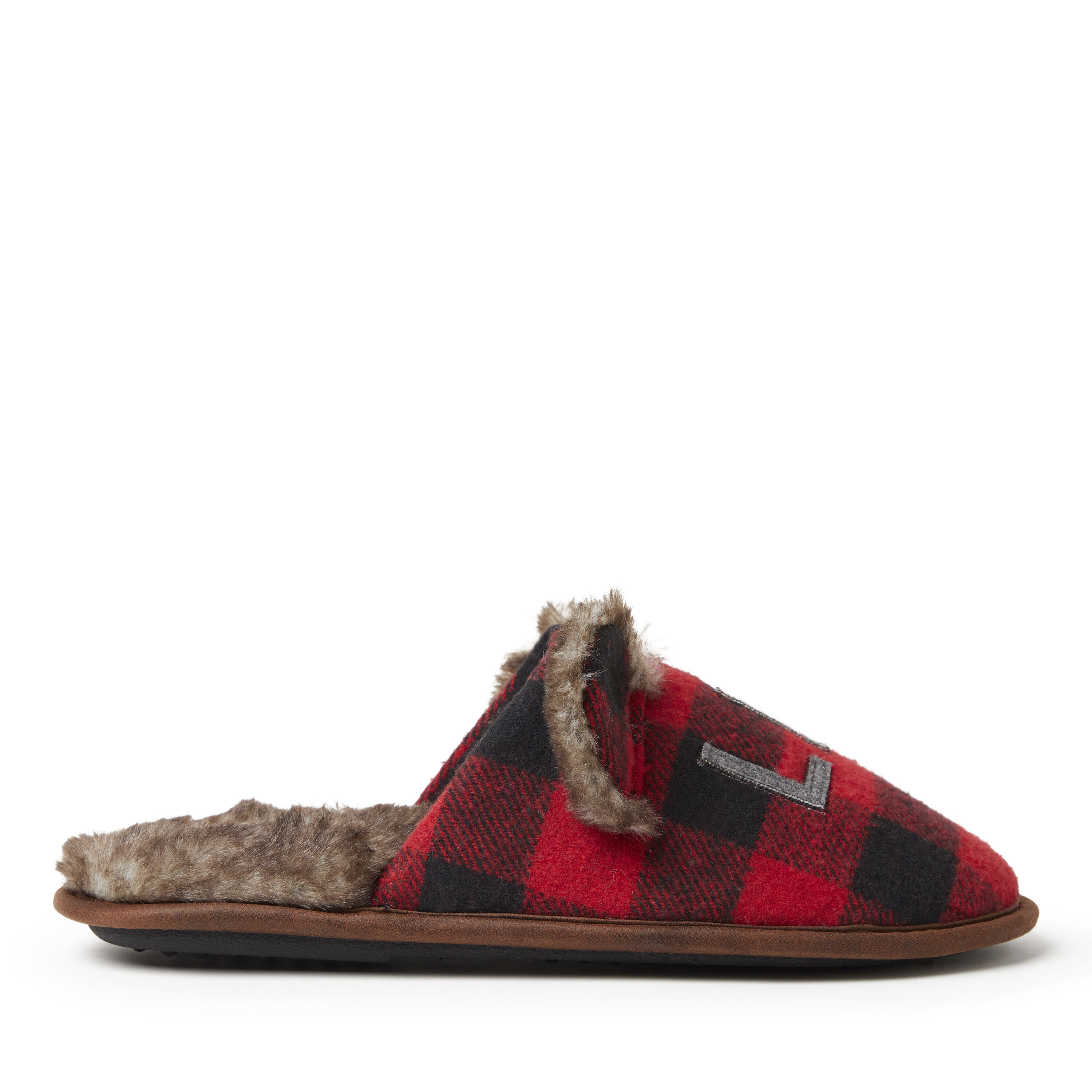 Unisex Buffalo Check Lil Bear Scuff Slipper