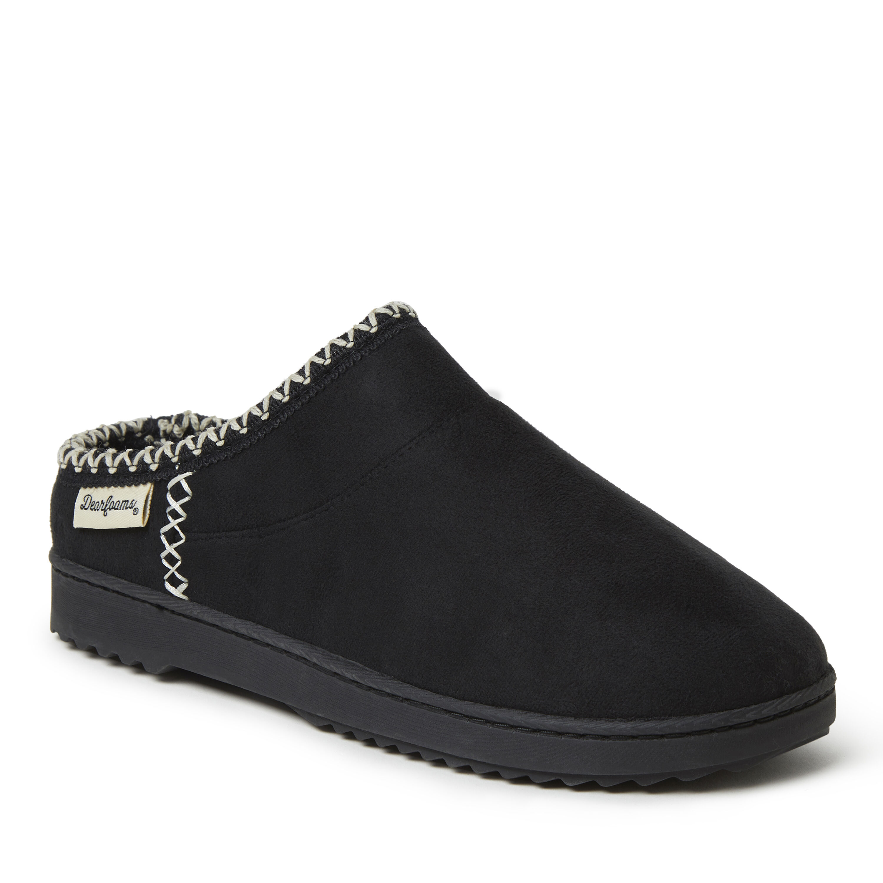 Women's Microsuede Clog Slipper with Faux Fur