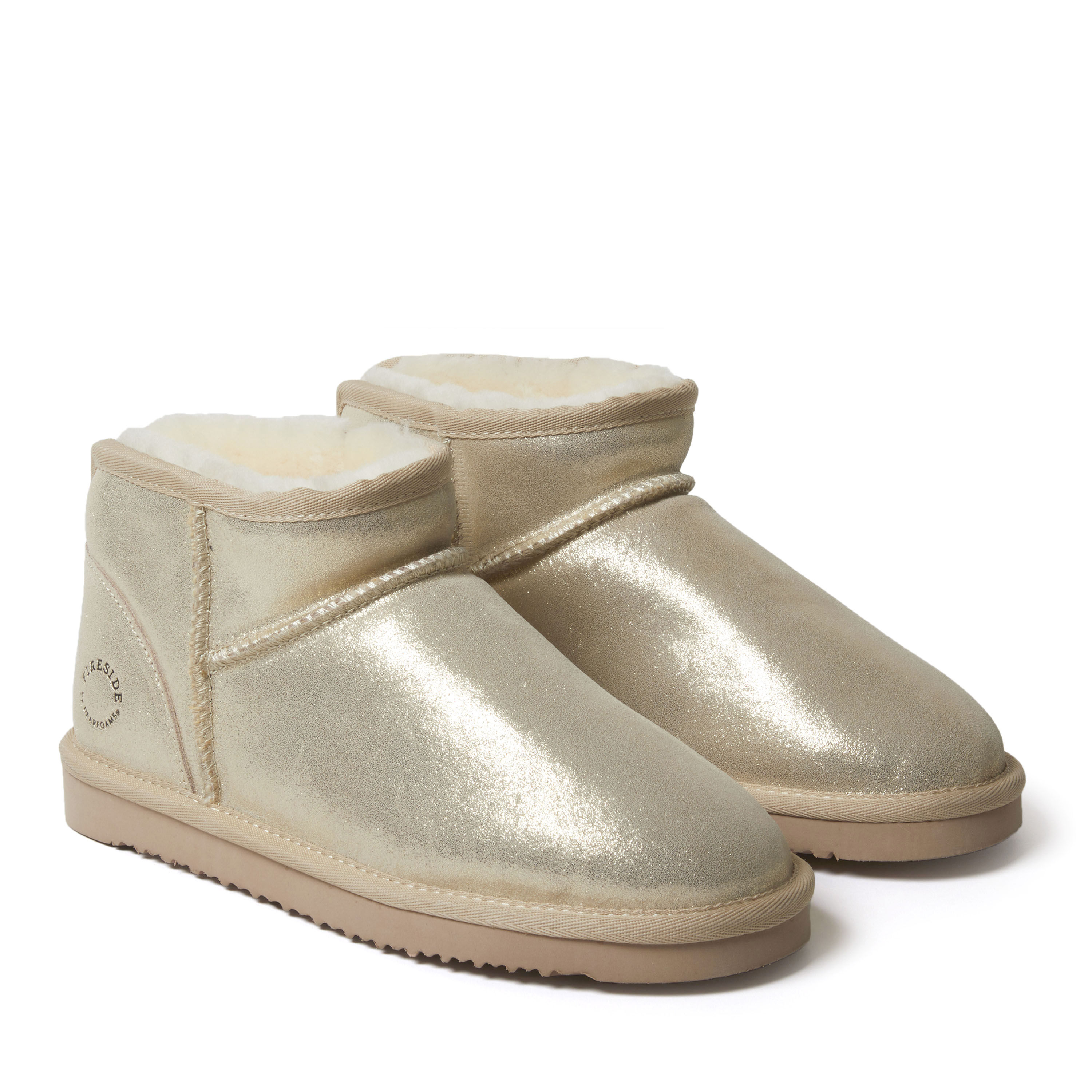 Women's Fireside by Dearfoams Riverland Genuine Shearling Micro Bootie