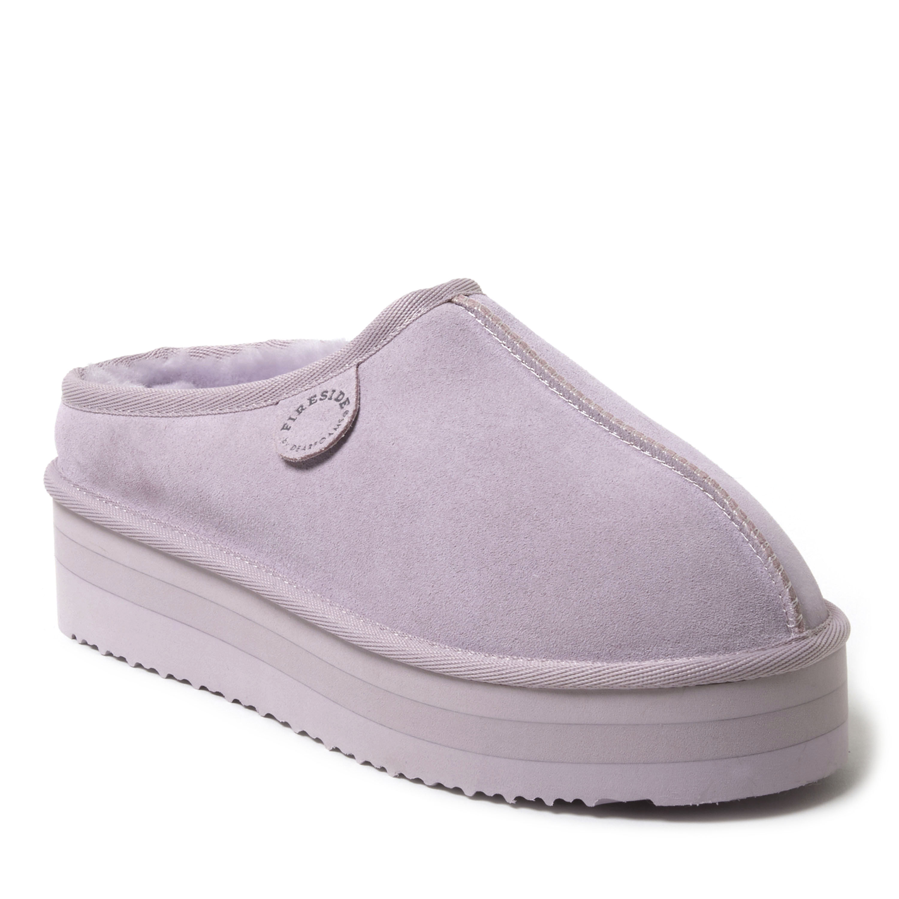 Women's Fireside by Dearfoams Queenstown Platform Genuine Shearling Clog