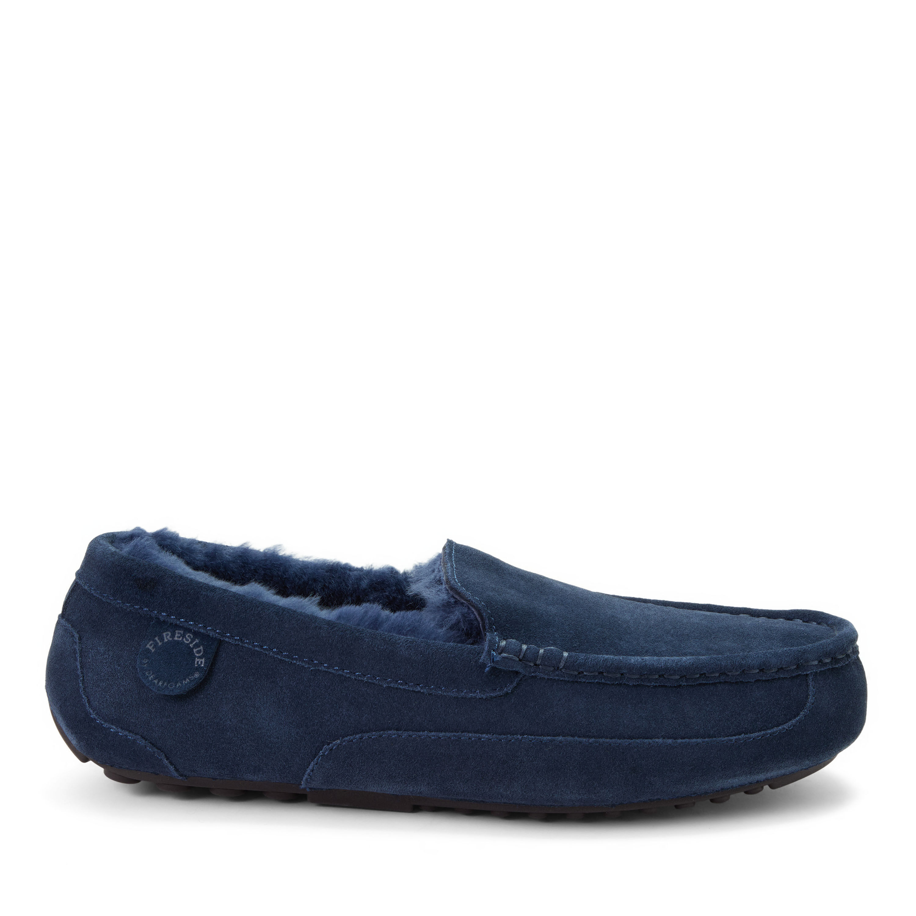 Men's Fireside by Dearfoams Melbourne Genuine Shearling Moccasin Slipper