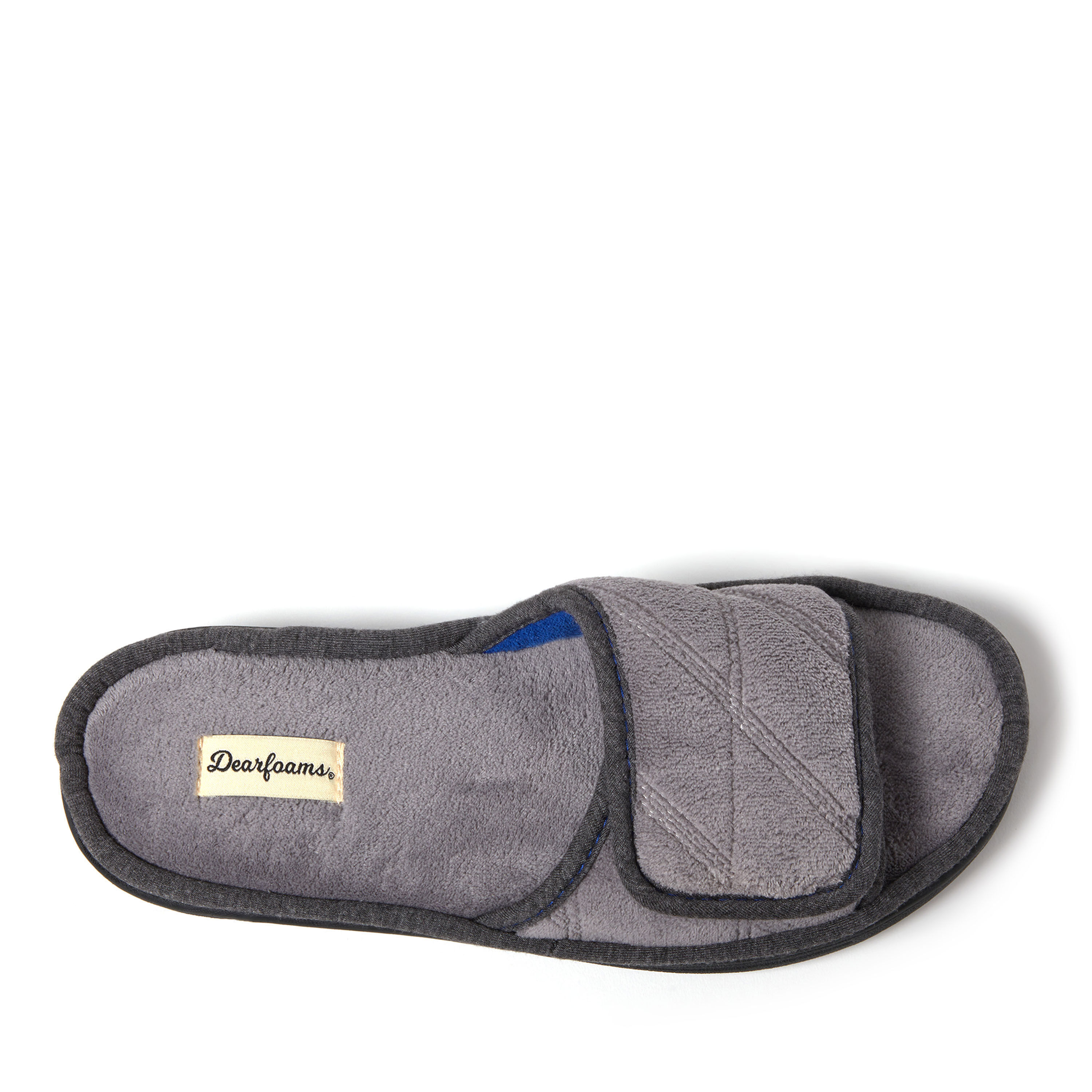 Men's cooper quilted cheap terry adjustable slide slipper