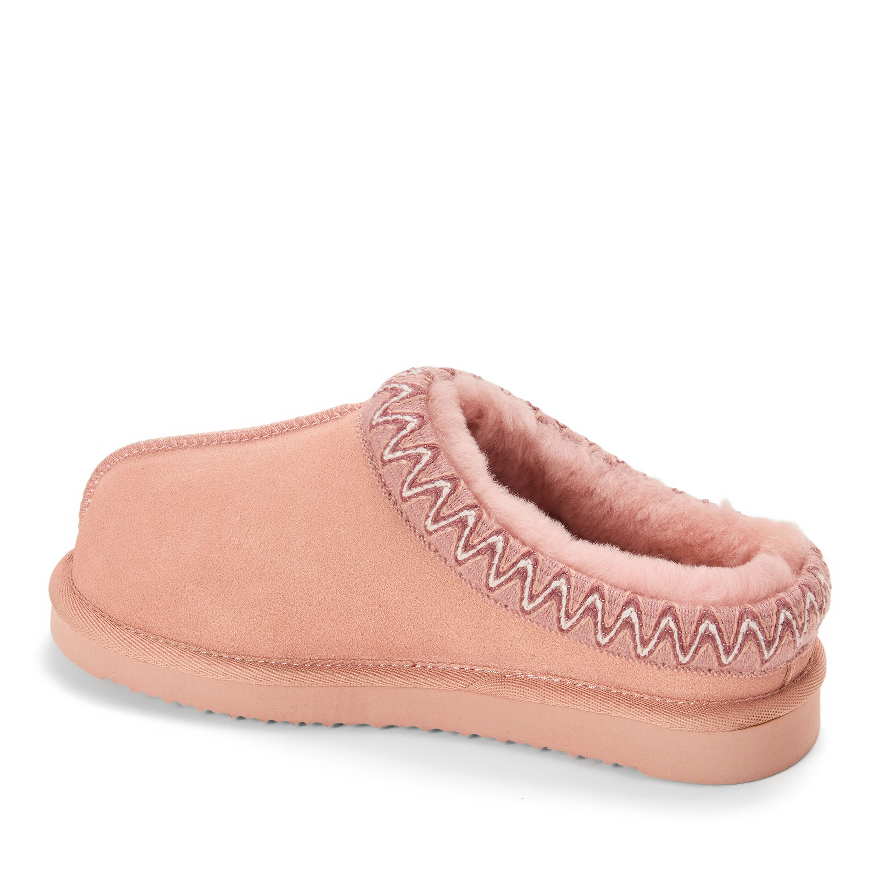 Women's Fireside by Dearfoams Greta Genuine Shearling Clog With Taping - Water Resistant