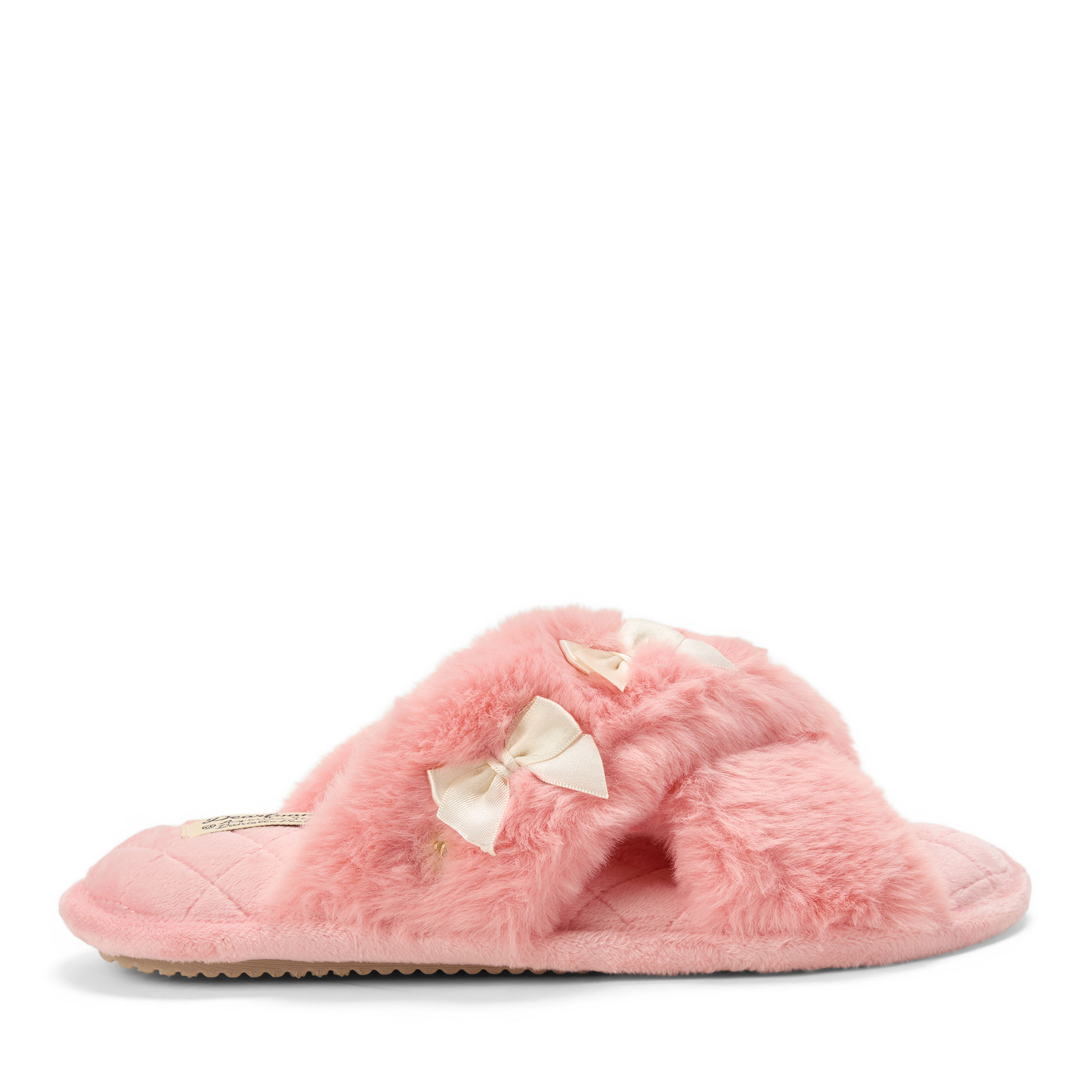 Women's Jessica Furry Crossband Slide Slipper