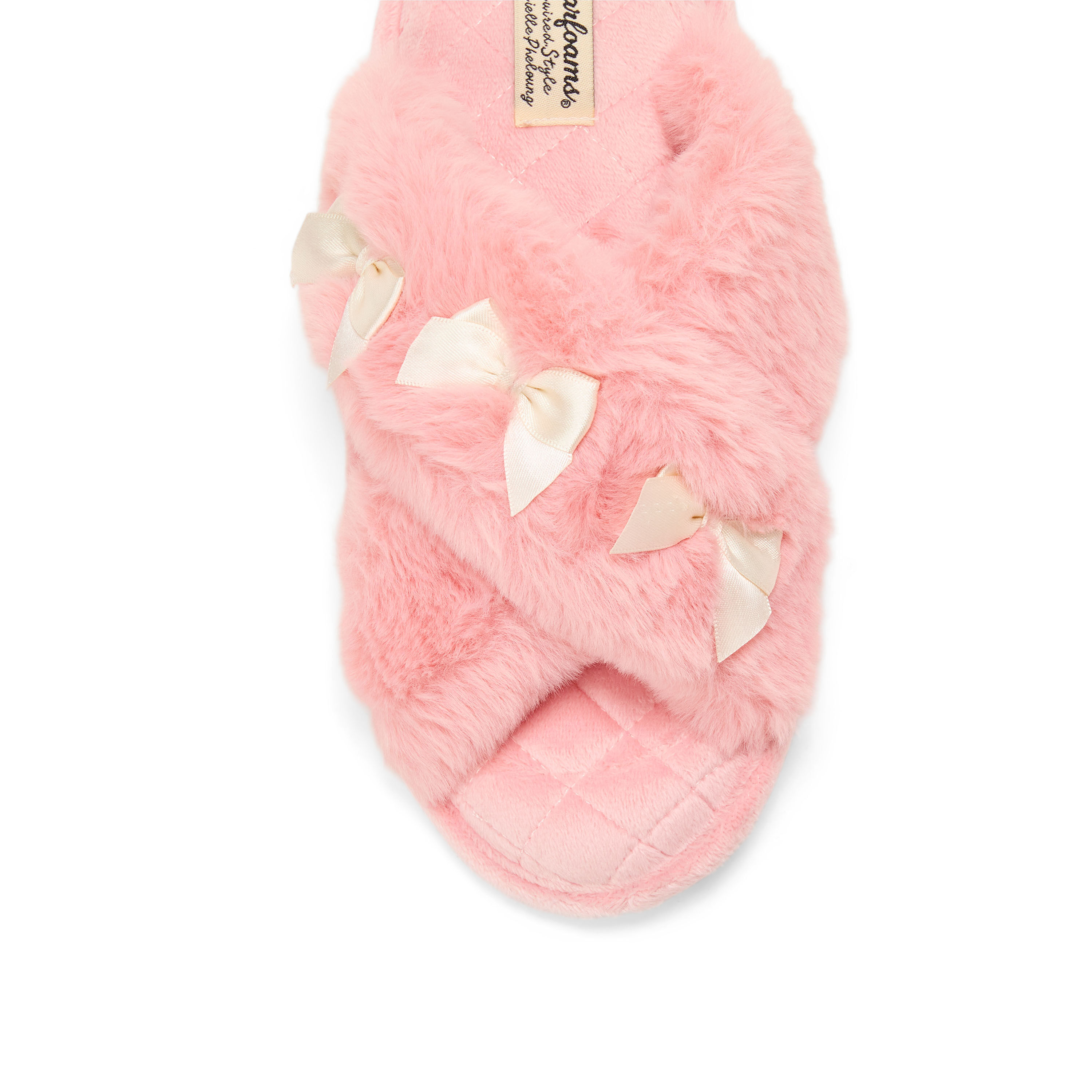 Women's Jessica Furry Crossband Slide Slipper