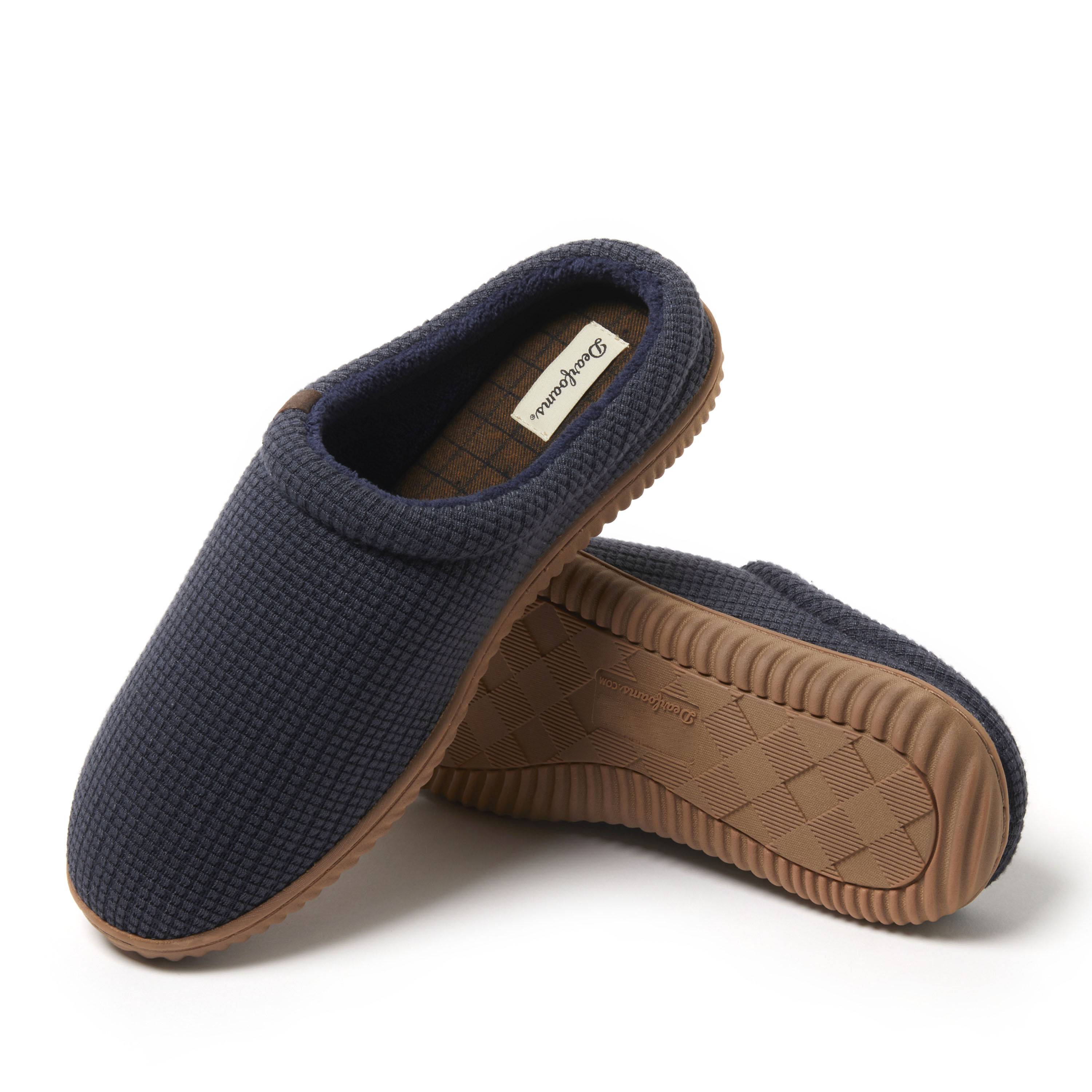 Clog Dearfoams Memory Foam Mens Slippers Men's Case Casual Clog