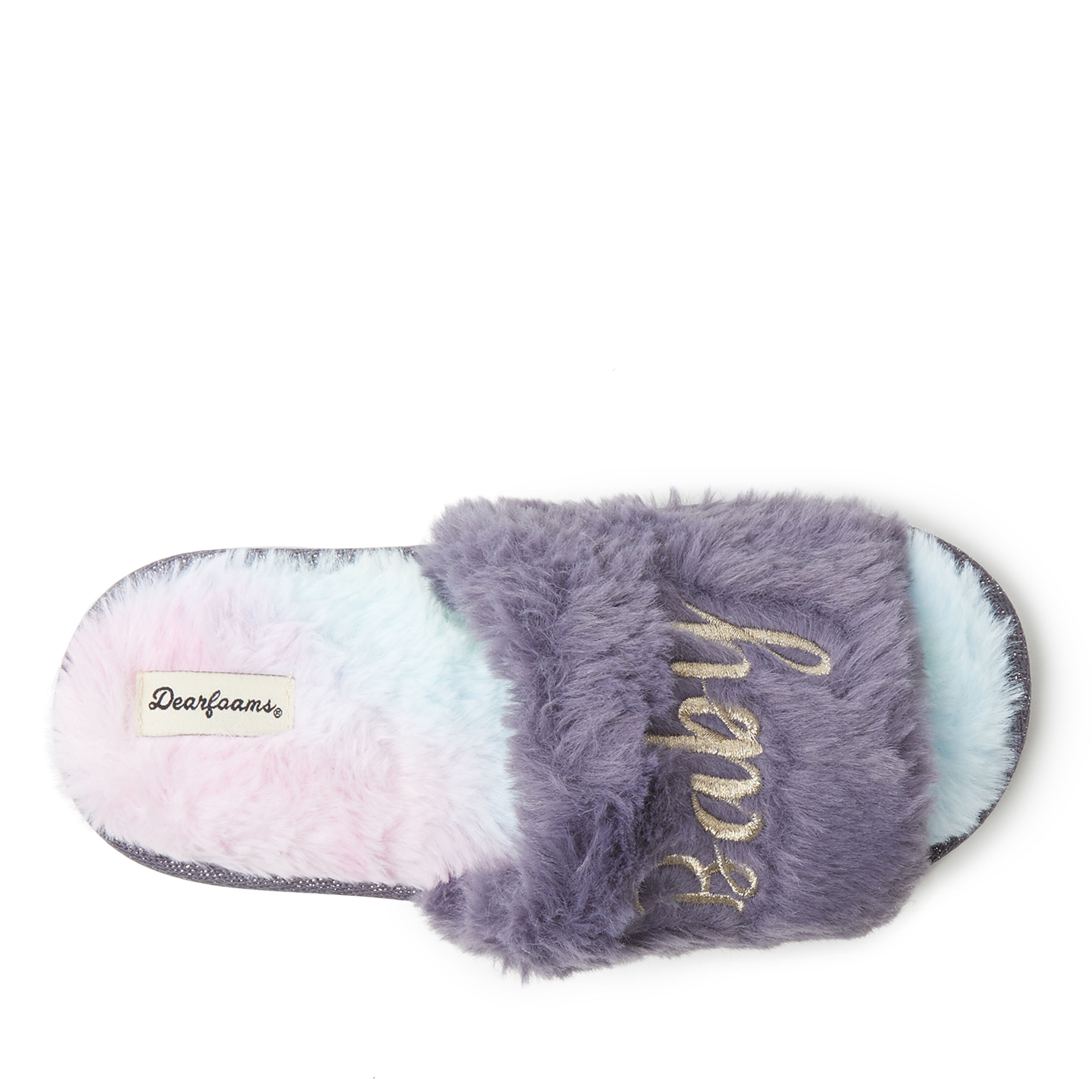 Kids Lana Slide with Slogan Slipper