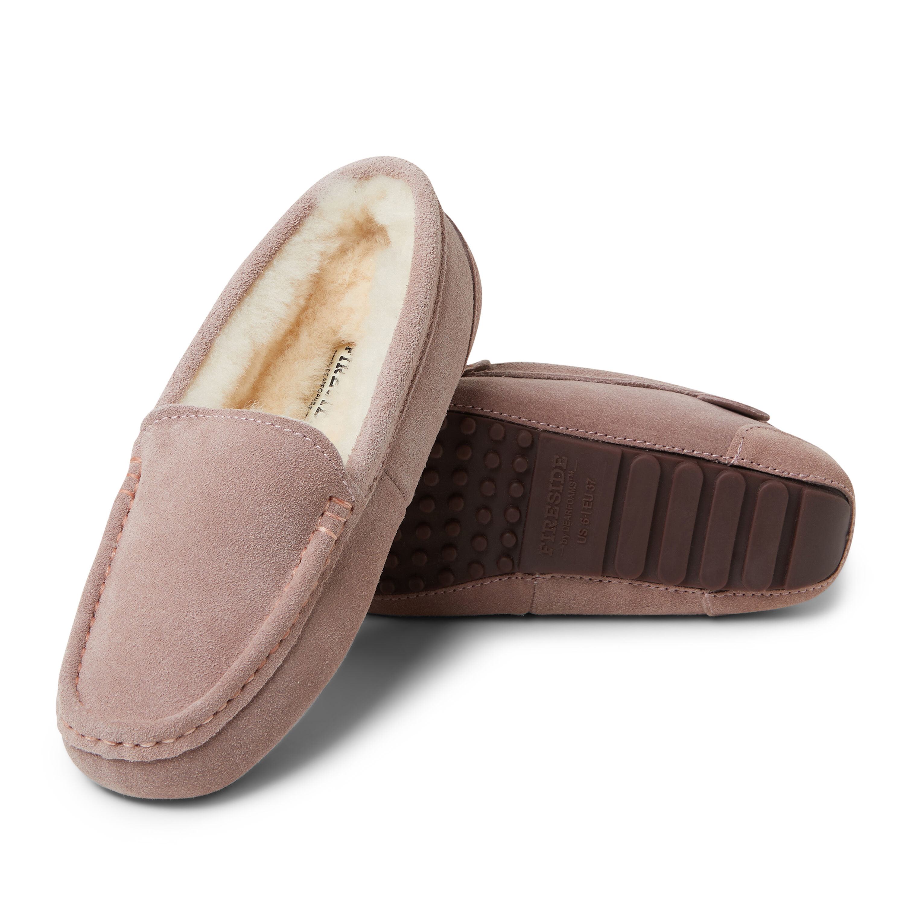 Women's Fireside by Dearfoams Mel Genuine Shearling Moccasin