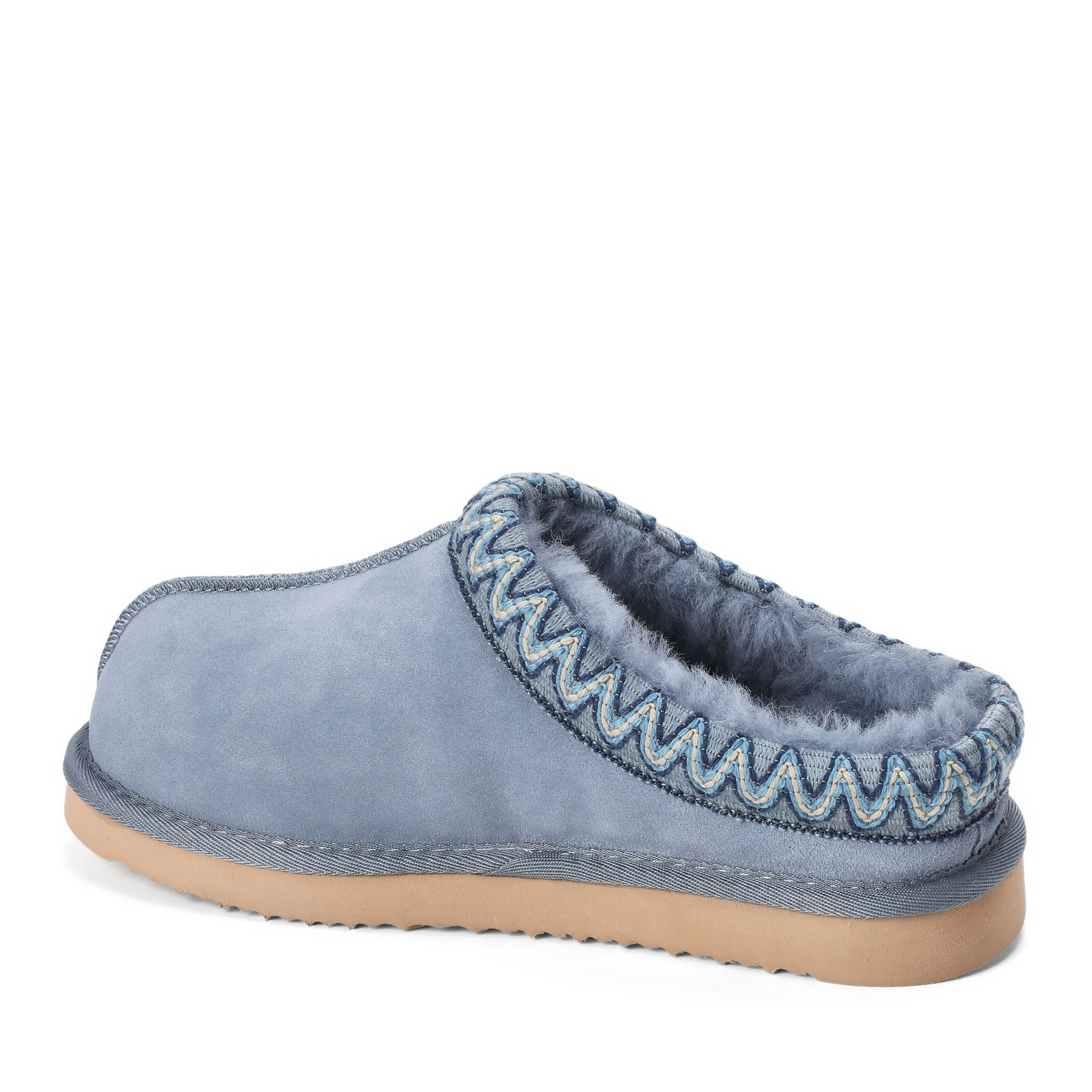 Women's Fireside by Dearfoams Greta Genuine Shearling Clog With Taping