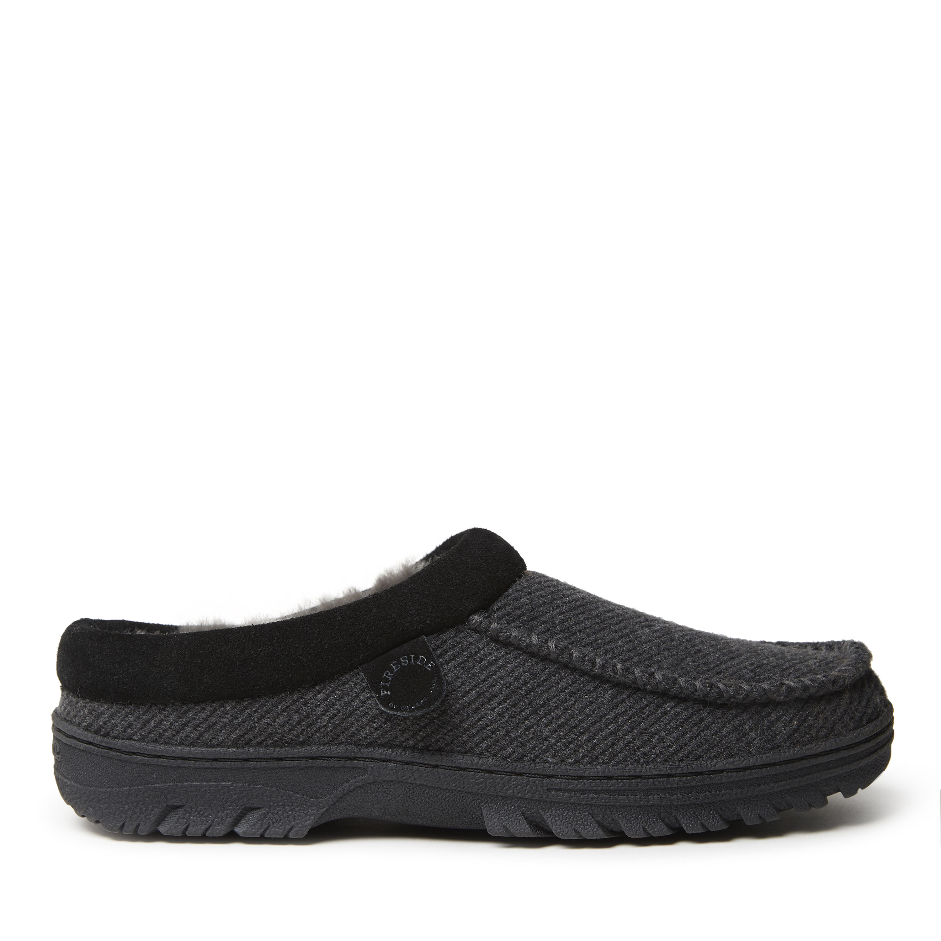 Men's Lith Microwool and Genuine Shearling Moc Toe Clog Slipper