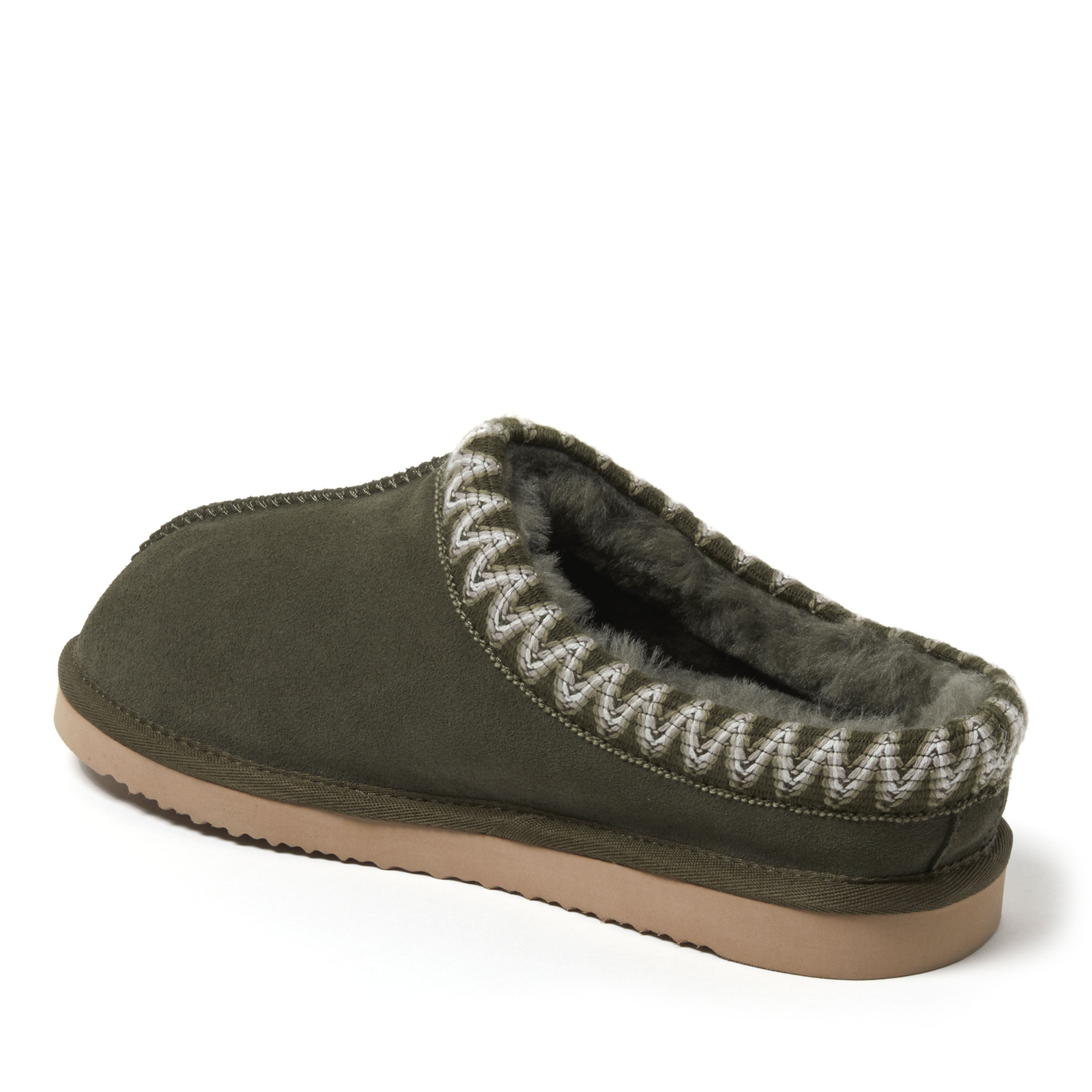 Men's Fireside by Dearfoams Grafton Genuine Shearling Clog With Taping