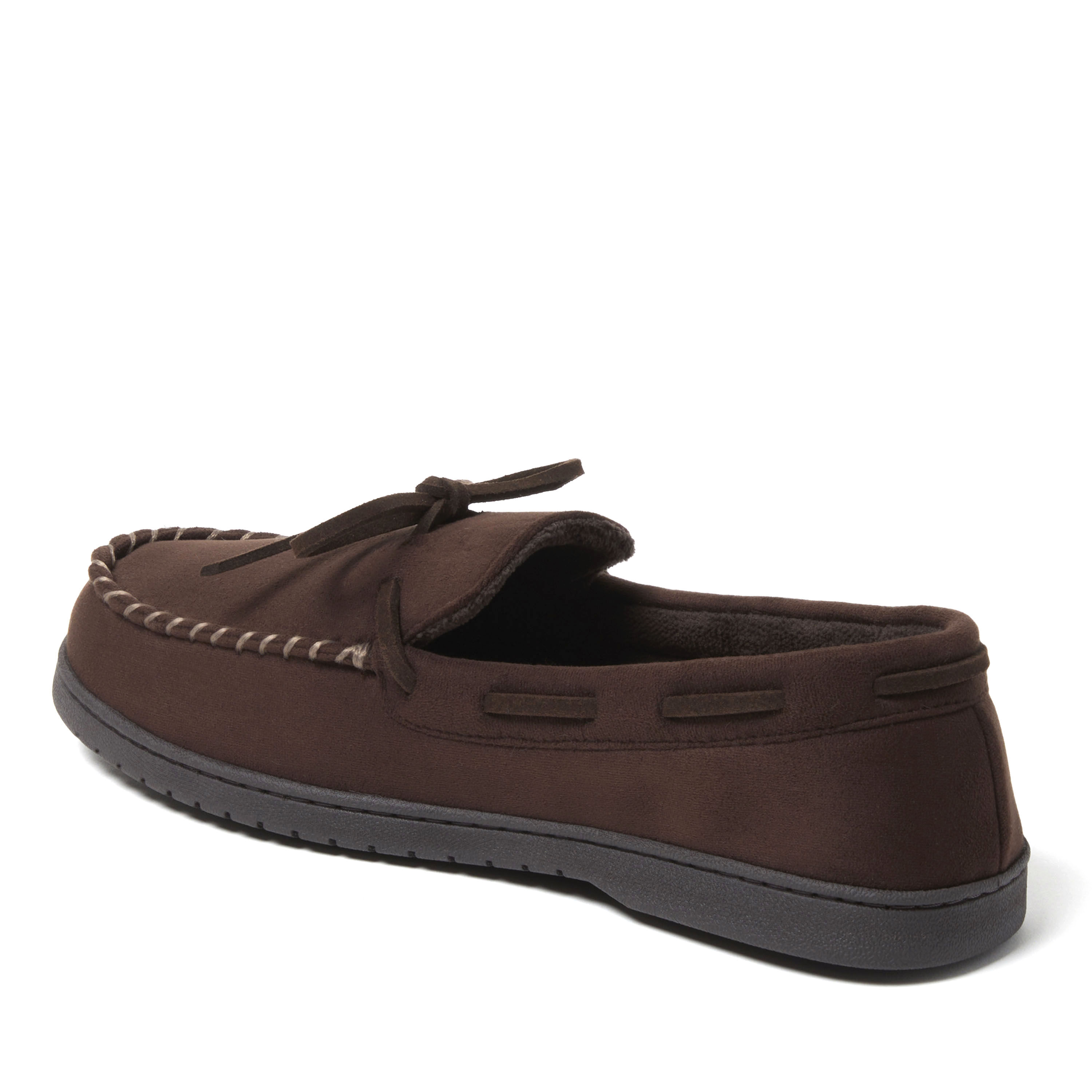 Men's Toby Microsuede Moccasin with Tie and Whipstitch