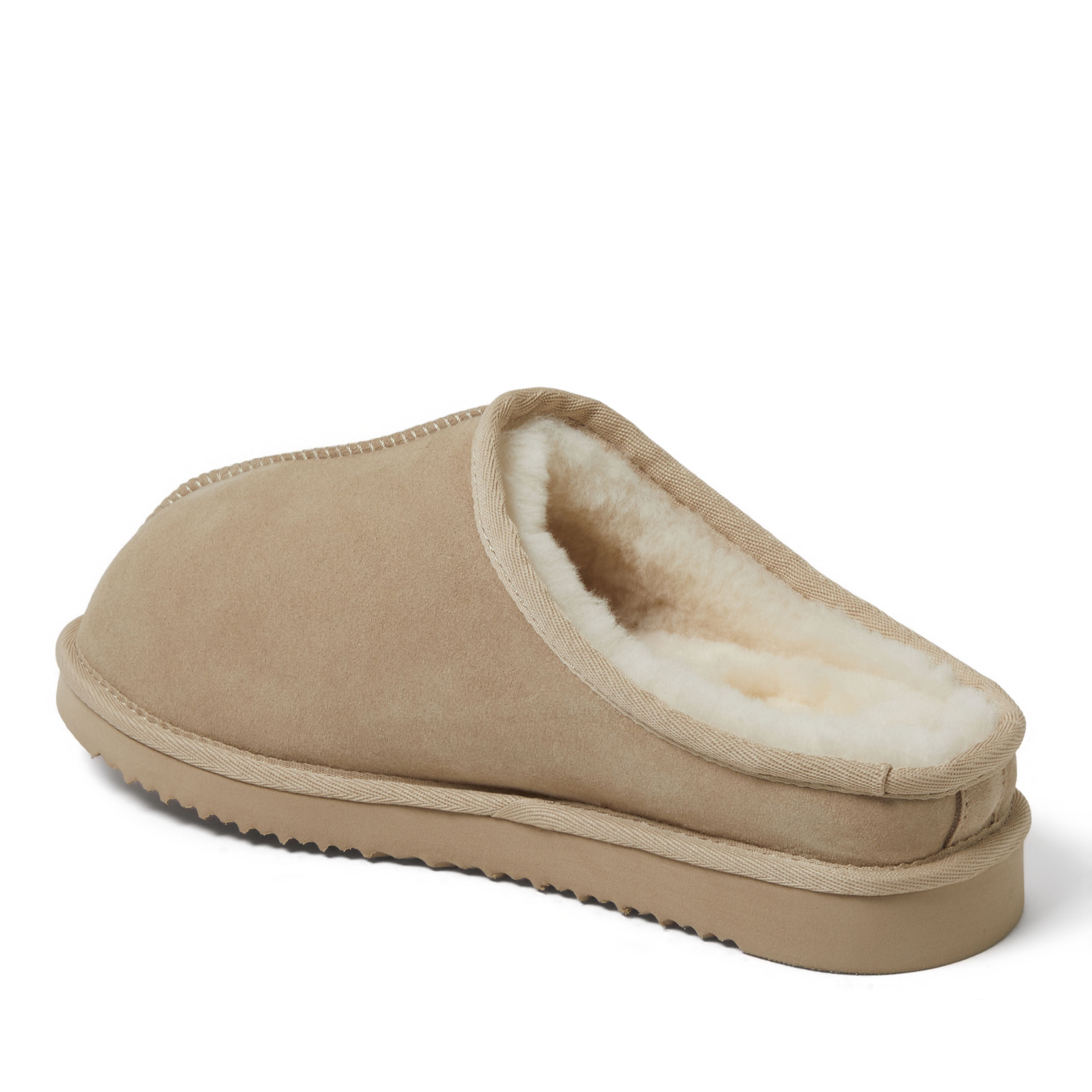 Men's Fireside by Dearfoams Grafton Genuine Shearling Clog Slipper with Woven Accent
