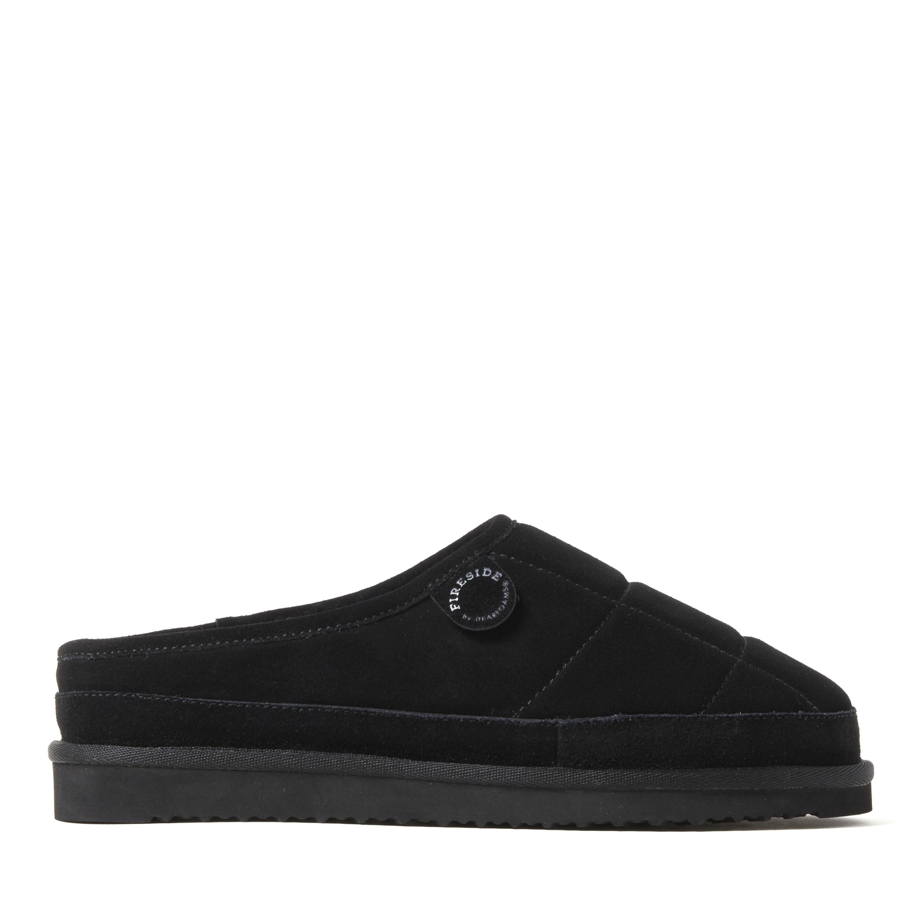 Men's Fireside by Dearfoams Grafton Quilted Genuine Shearling Clog