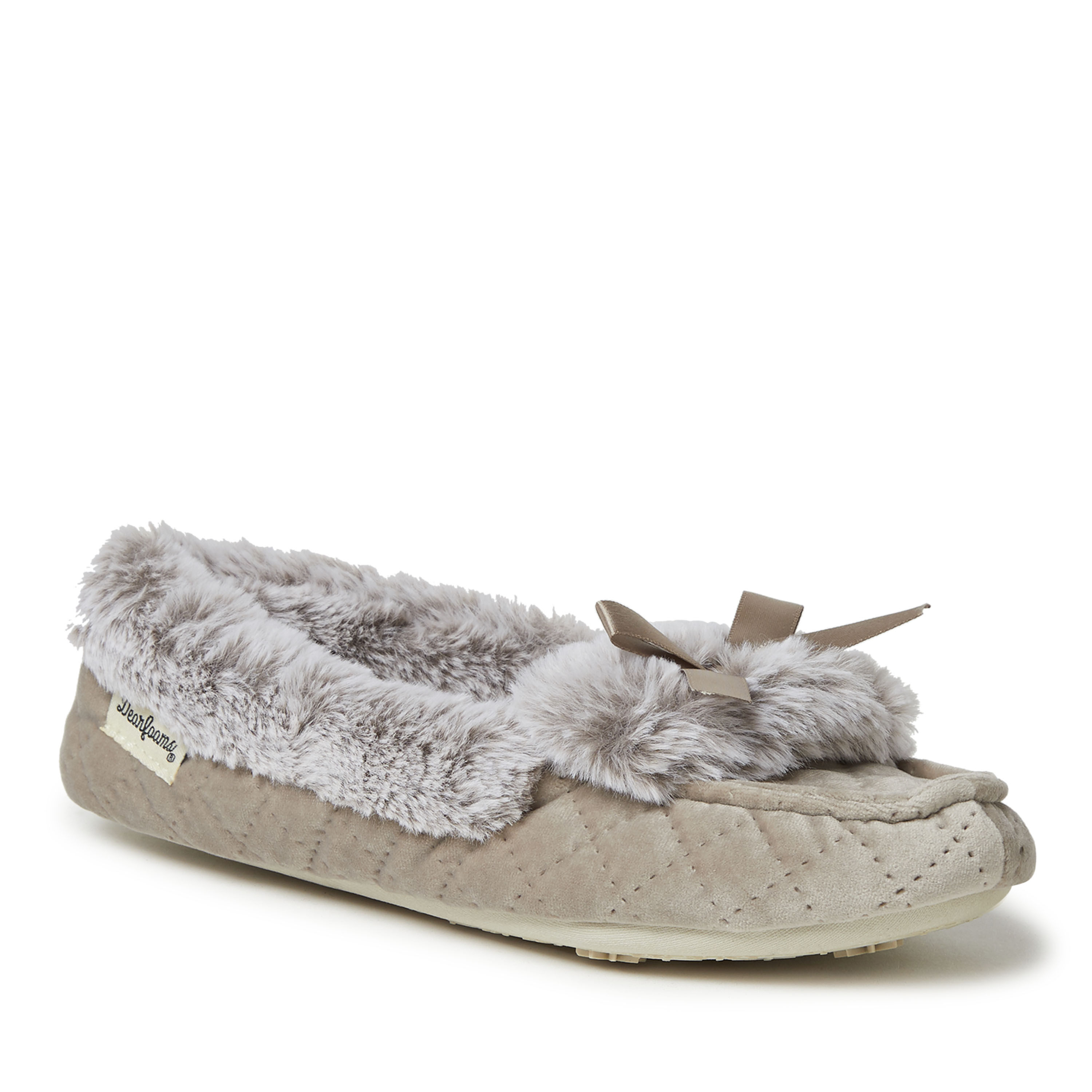 Women's Quilted Velour Moccasin