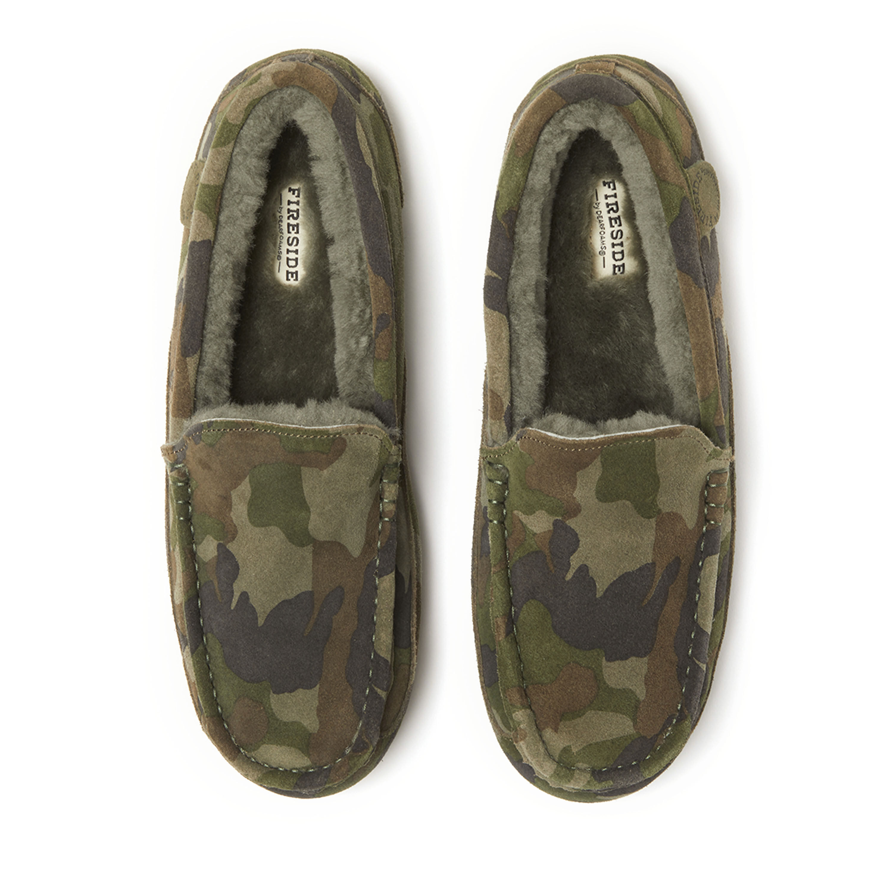 Dearfoams fireside melbourne genuine shearling lined moccasin slipper on sale