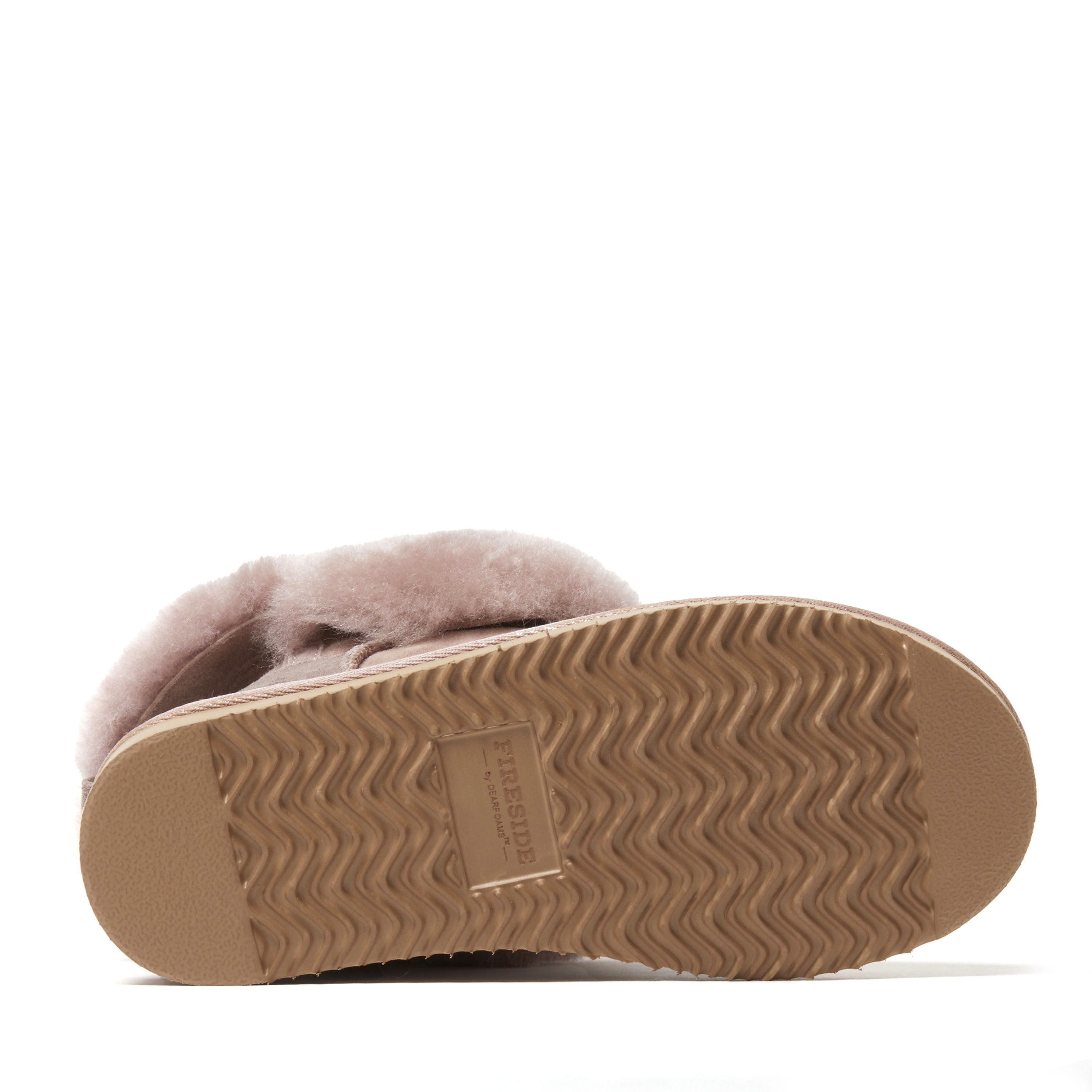 Women's Fireside by Dearfoams Perth Genuine Shearling Foldover Boot Slipper