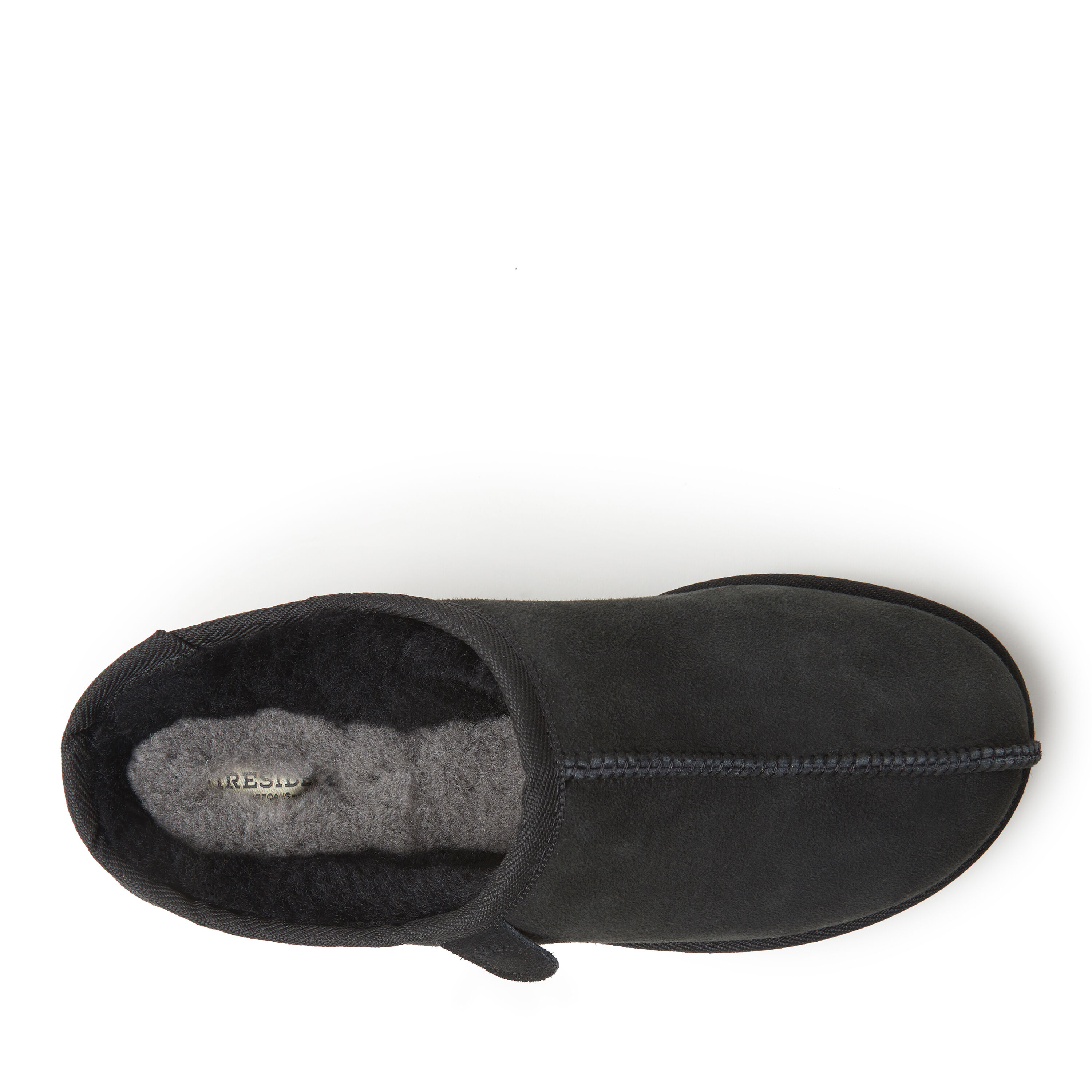 Men's Fireside by Dearfoams Grafton Genuine Shearling Clog Slipper with Woven Accent