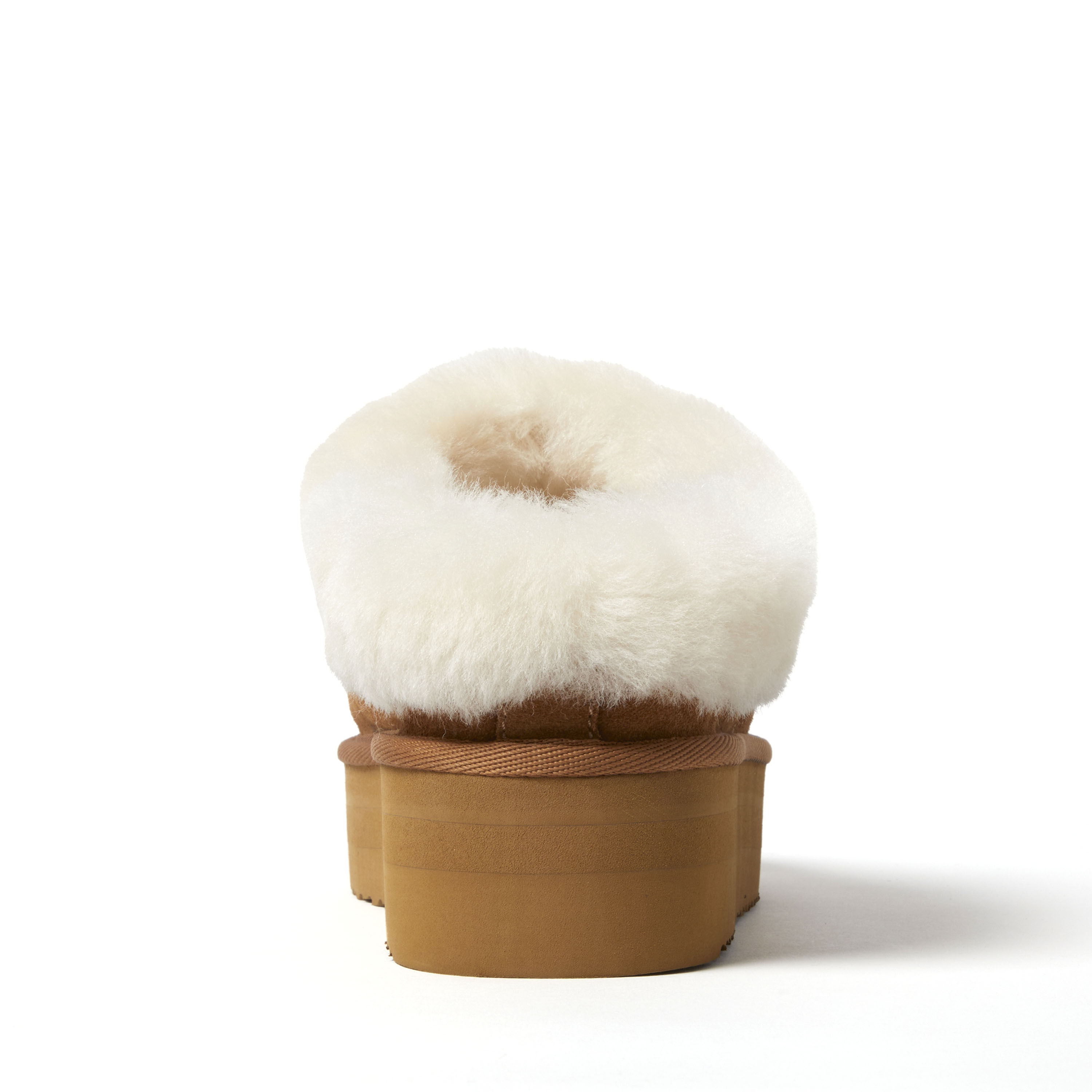 Women's Fireside by Dearfoams Bendigo Genuine Shearling Quilted Platform Clog