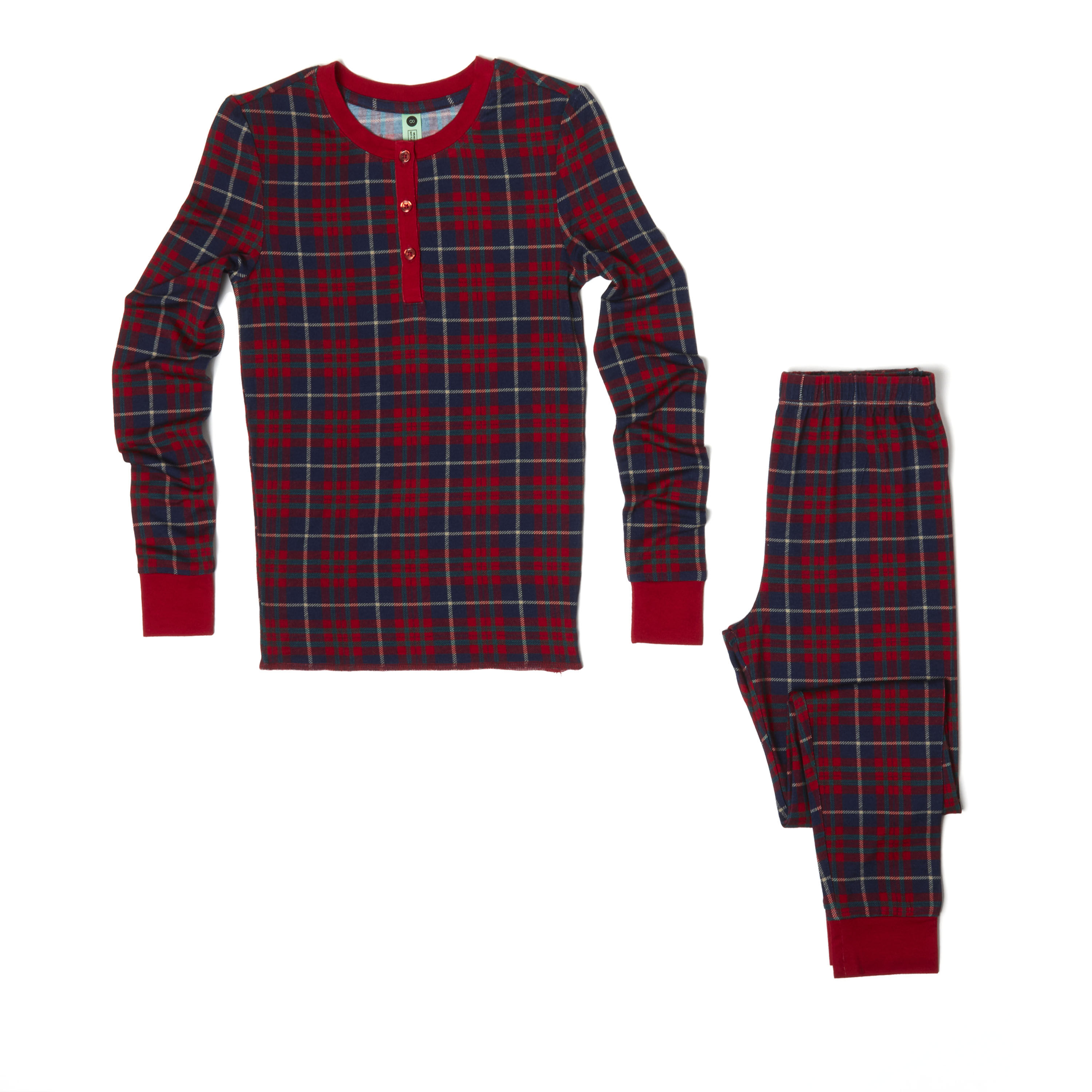 Youth Two-Piece Matching Plaid Pajama Set