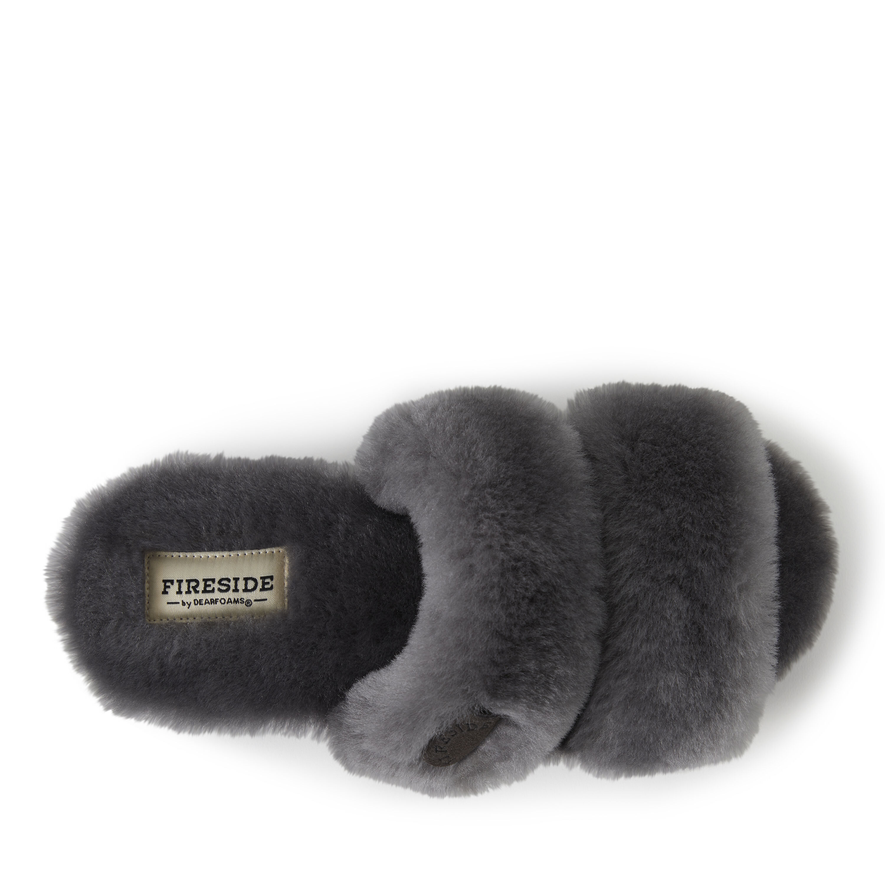 Women's Fireside by Dearfoams Benalla Shearling Double Band Slide