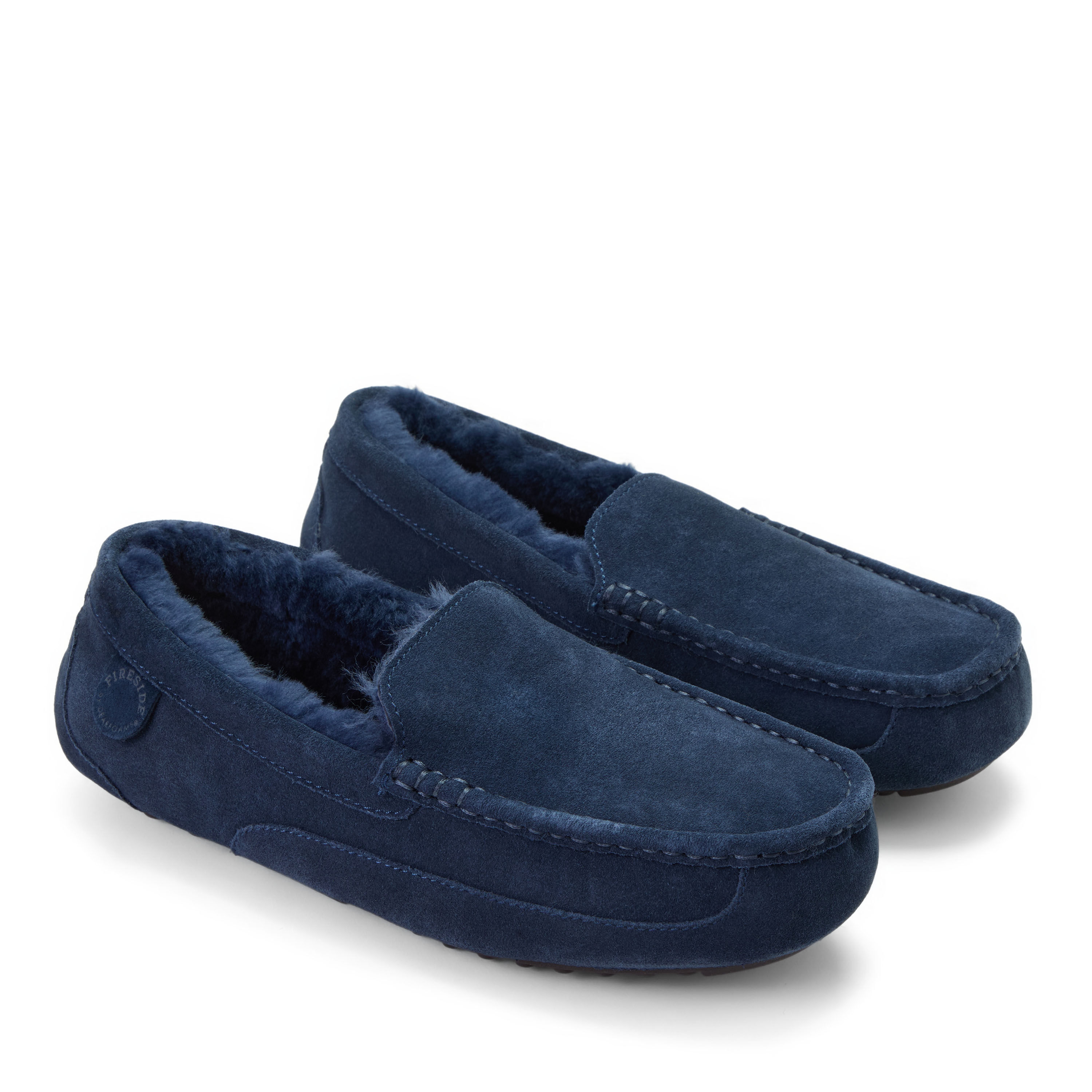 Men's Fireside by Dearfoams Melbourne Genuine Shearling Moccasin Slipper