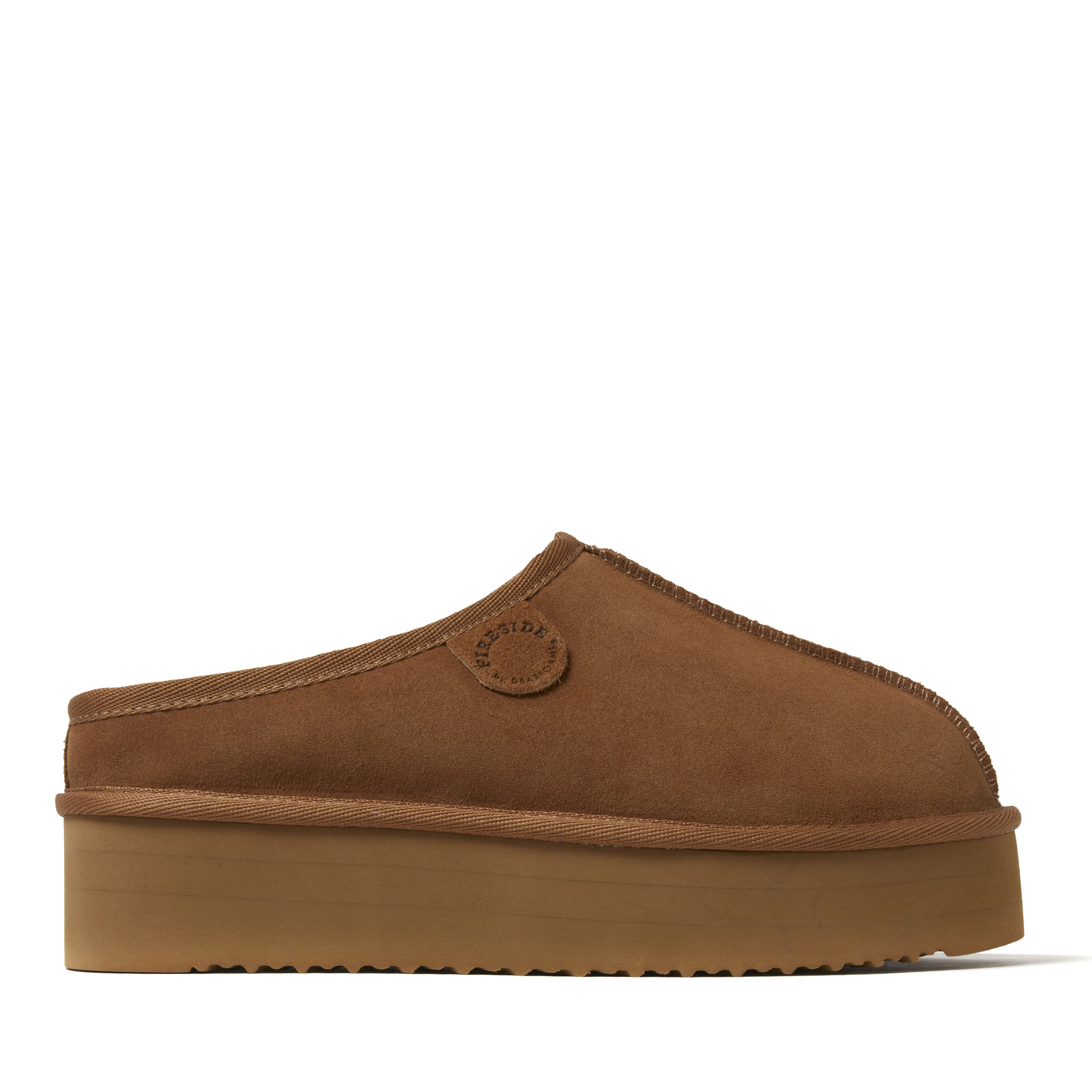 Women's Fireside by Dearfoams Queenstown Platform Genuine Shearling Clog