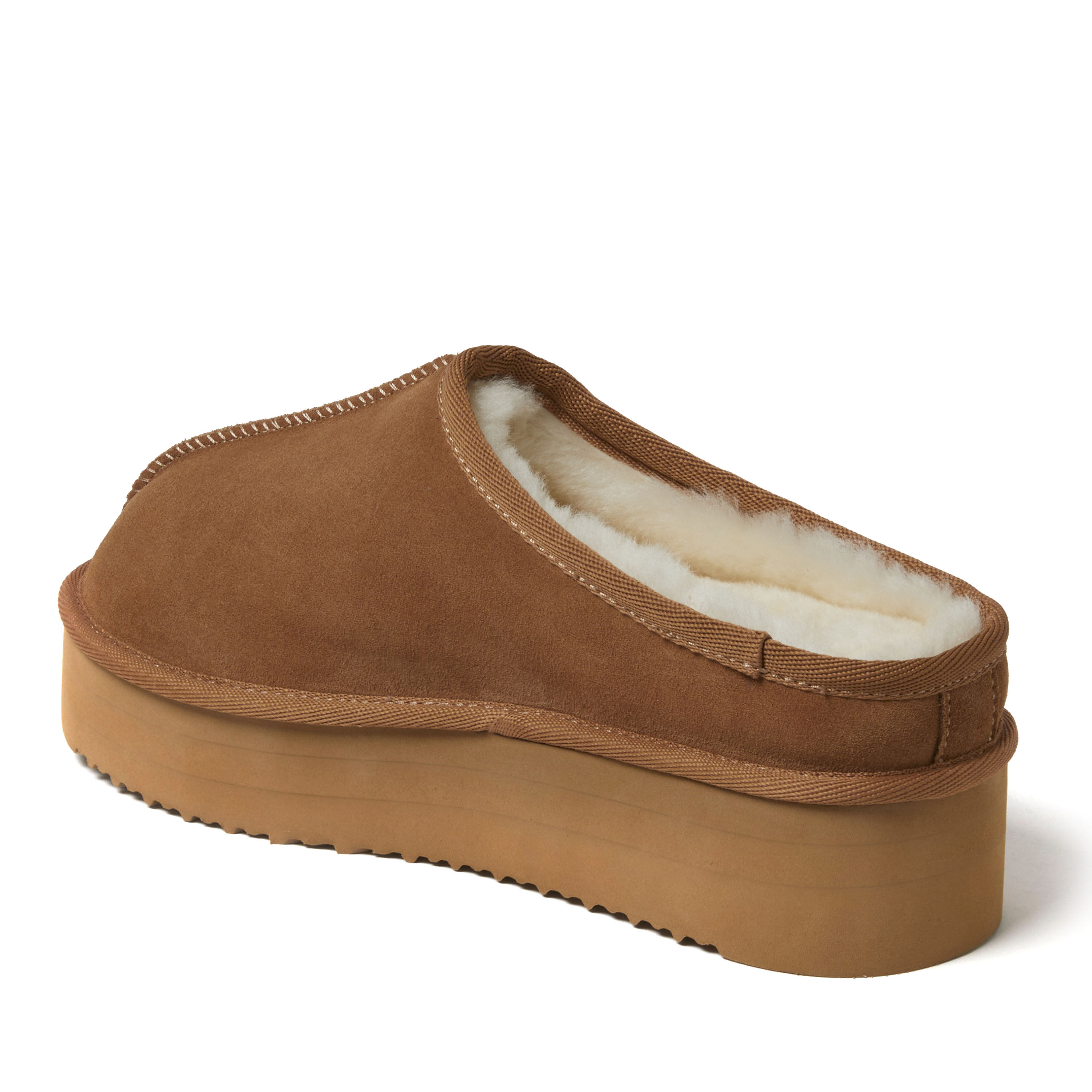 Women's Fireside by Dearfoams Queenstown Platform Genuine Shearling Clog
