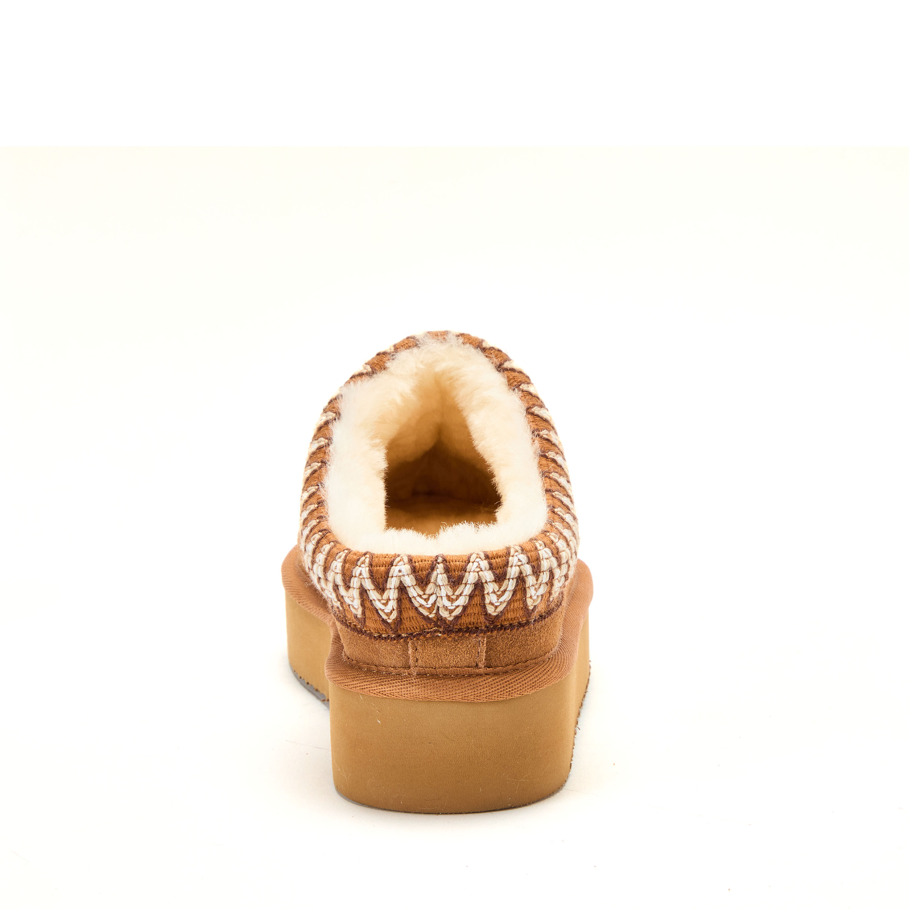 Women's Fireside by Dearfoams Queenstown Genuine Shearling Clog With Taping