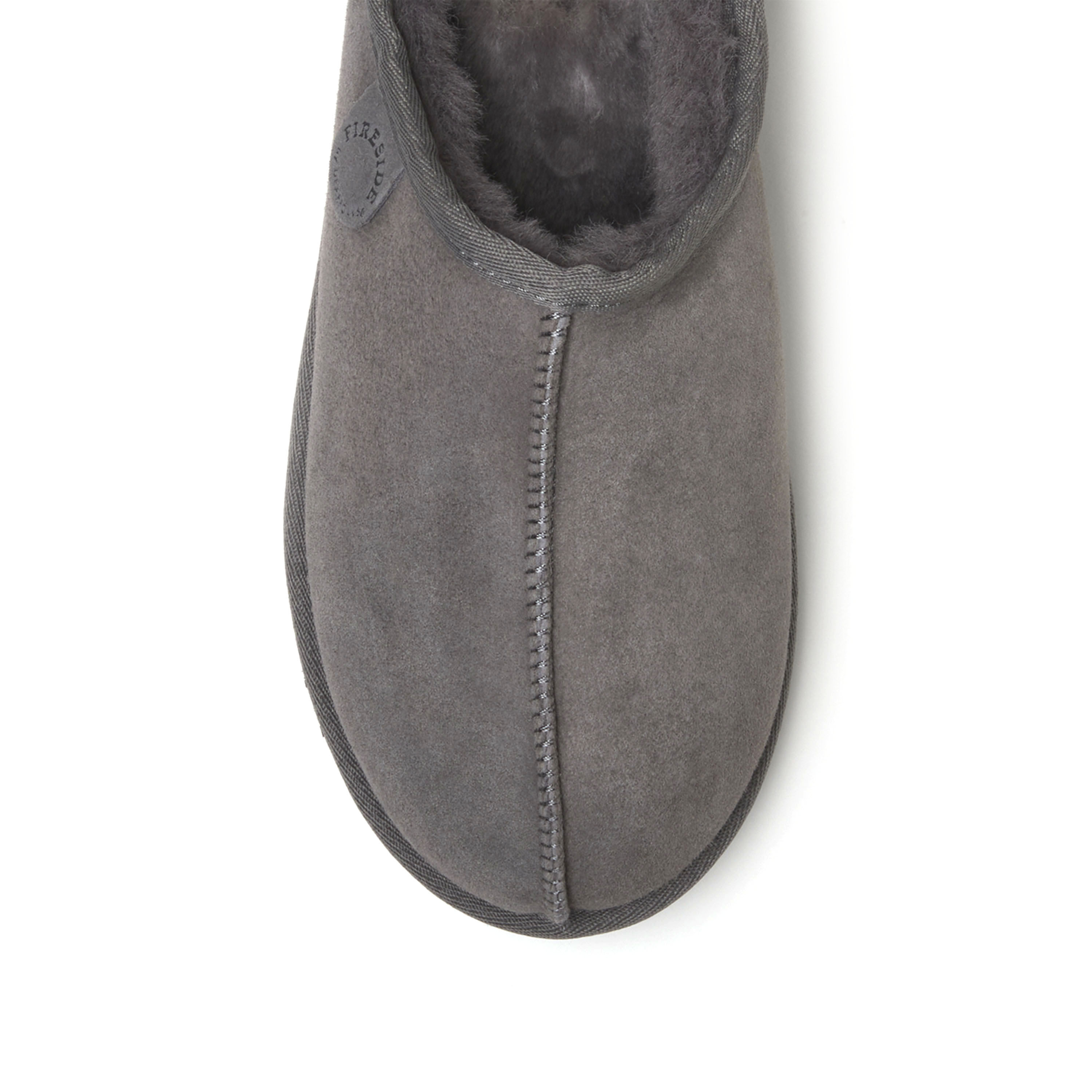 Men's Fireside by Dearfoams Grafton Genuine Shearling Clog Slipper with Woven Accent